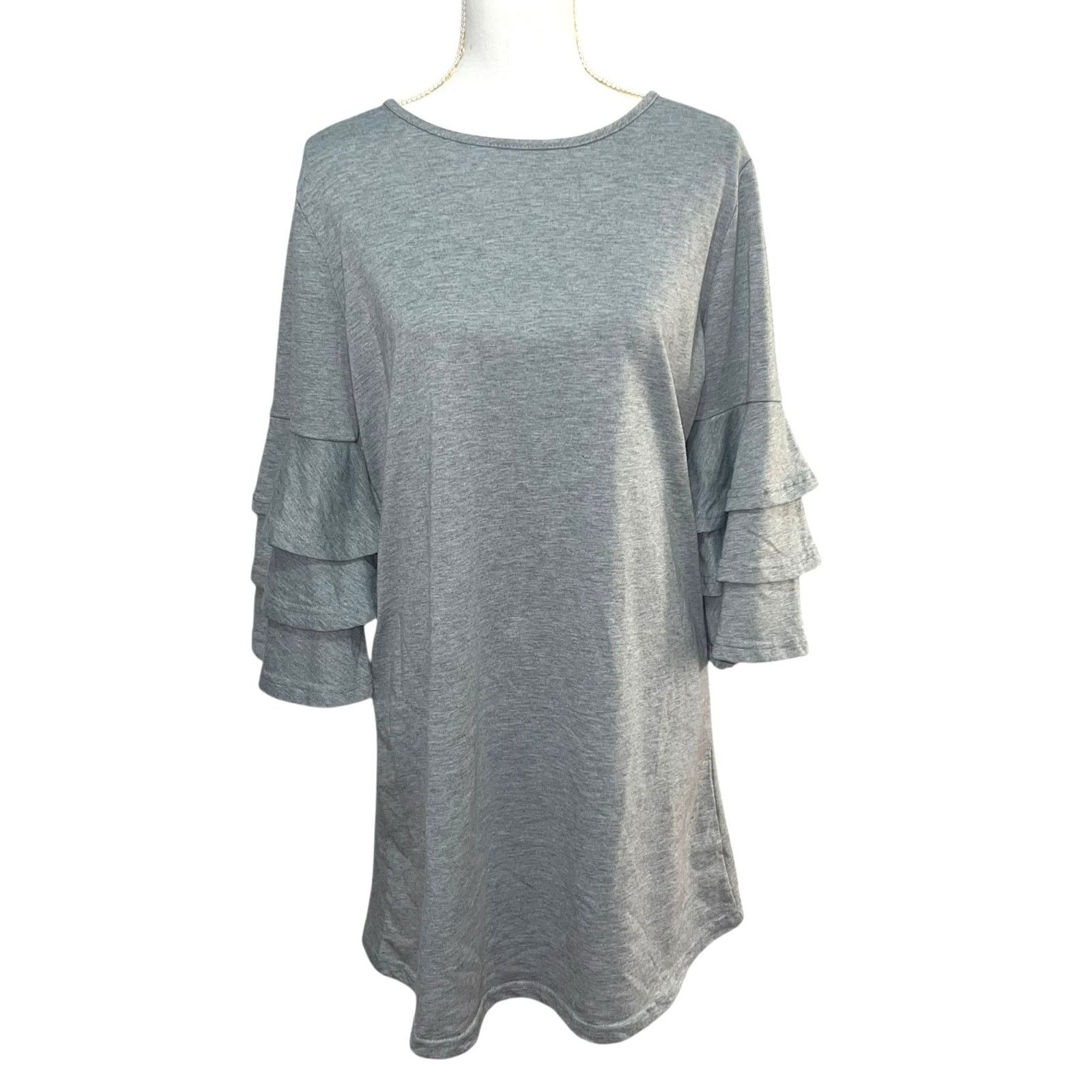 Other Simply Southern Gray Winston 3/4 Bell Sleeve Tunic Dress XL Size XL / US 12-14 / IT 48-50 - 2 Thumbnail