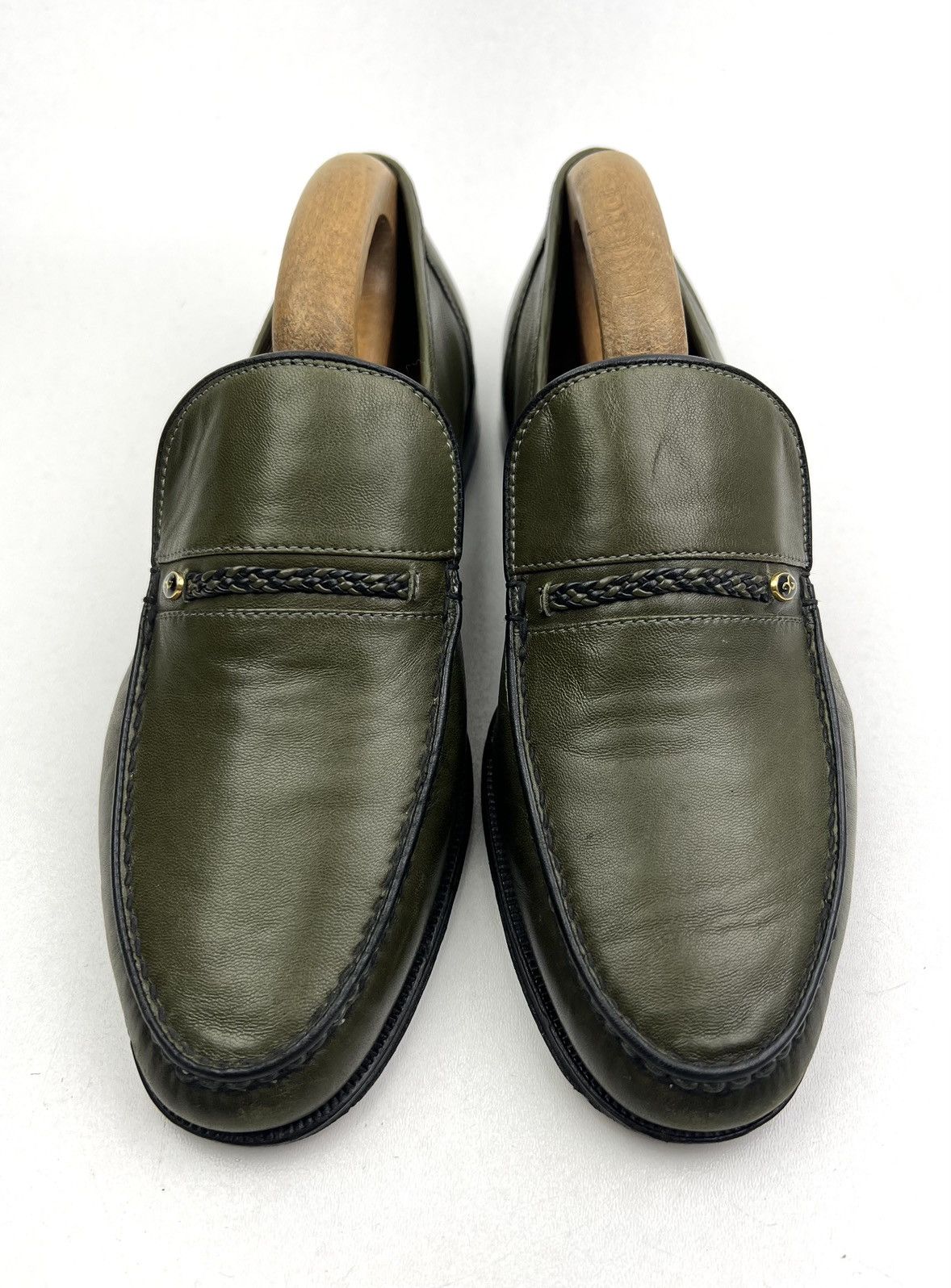 Grenson GRENSON Loafers Leather Shoes Made in England Green Men’s Size US 7 / EU 40 - 4 Thumbnail