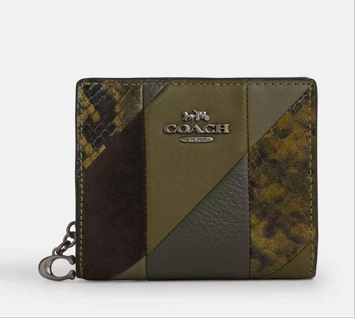Coach Snap Wallet With Patchwork And Snake Print CCL77 Size ONE SIZE - 4 Thumbnail
