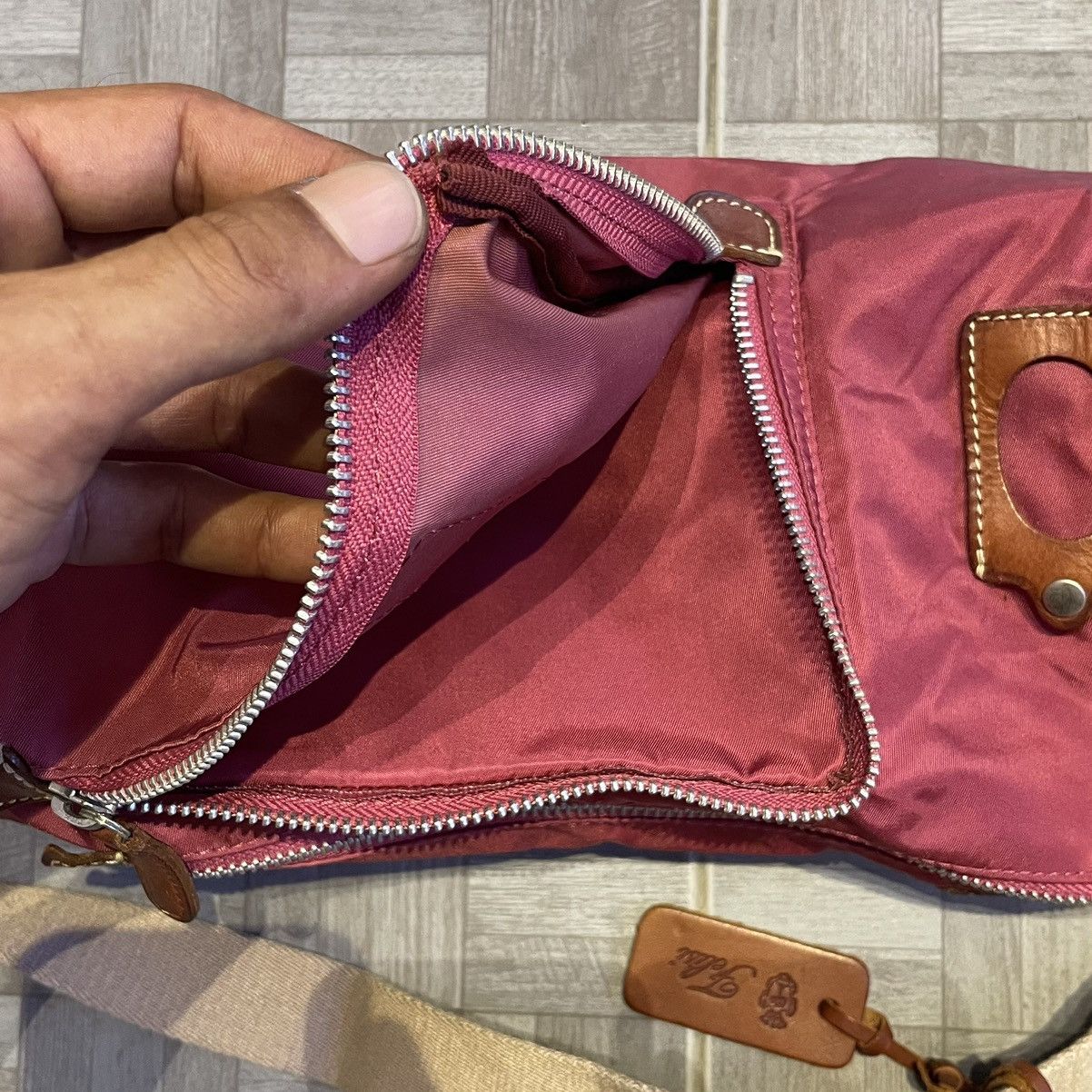 Felisi Felisi Canvas Trim by Leather Crossbody Made in Italy Size ONE SIZE - 14 Thumbnail