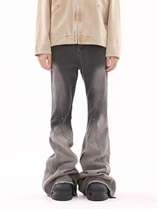 VIBE vintage street hip-hop gradient micro-flared jeans Size US 34 / EU 50 - 1 Preview