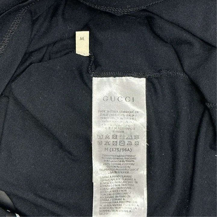 Gucci Gucci Gucci Oversized Logo Black T-Shirt for Unisex -2506 Size US L / EU 52-54 / 3 - 3 Thumbnail