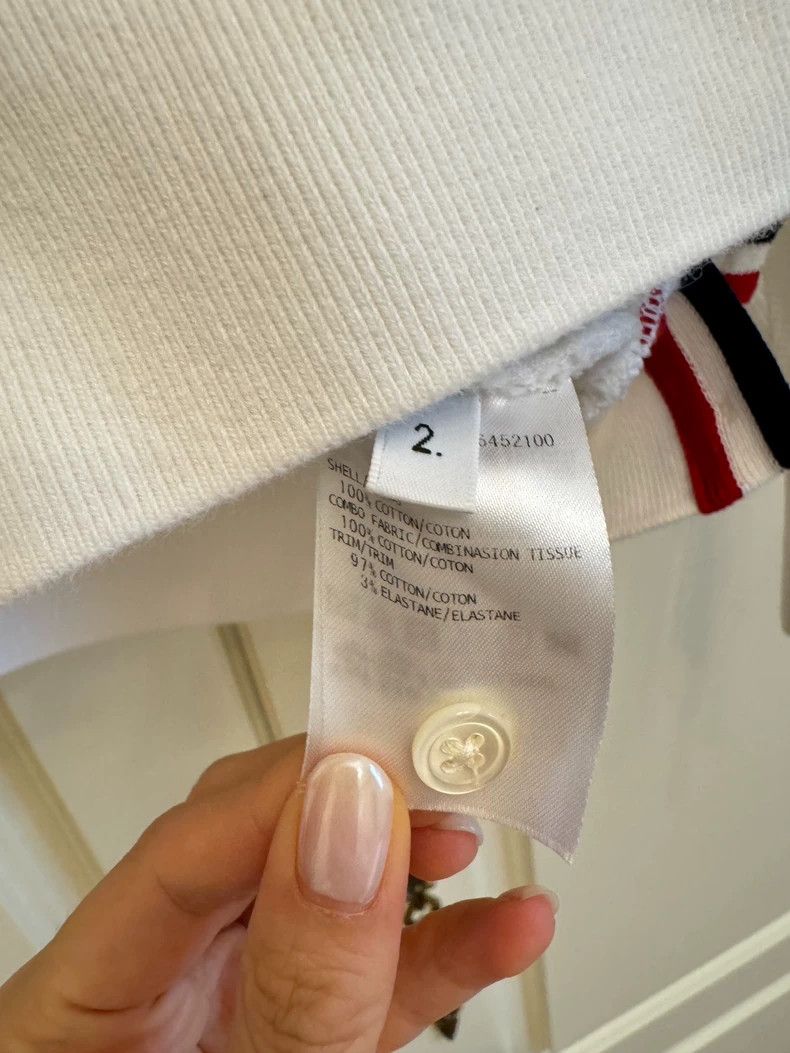 Thom Browne Thom browne Waffloped white sweatshirt 2503-Nextarrow Size US M / EU 48-50 / 2 - 3 Thumbnail