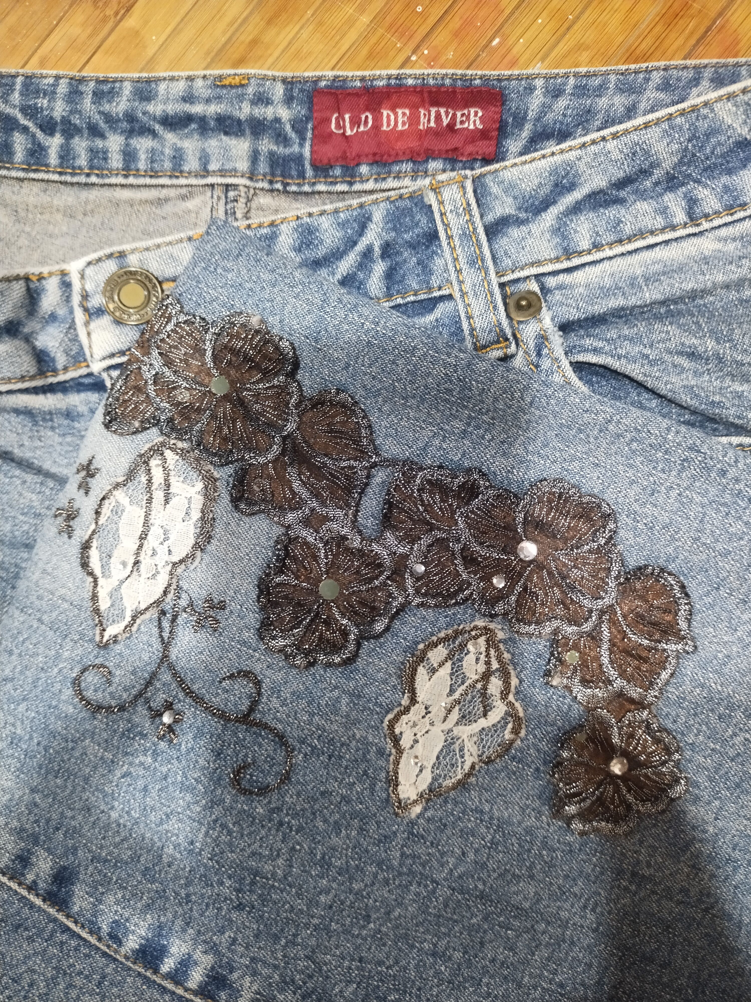 Other Old De River Jeans ' Baggy Style"Stretchable" Denim Sz 33" Size 33" - 14 Thumbnail