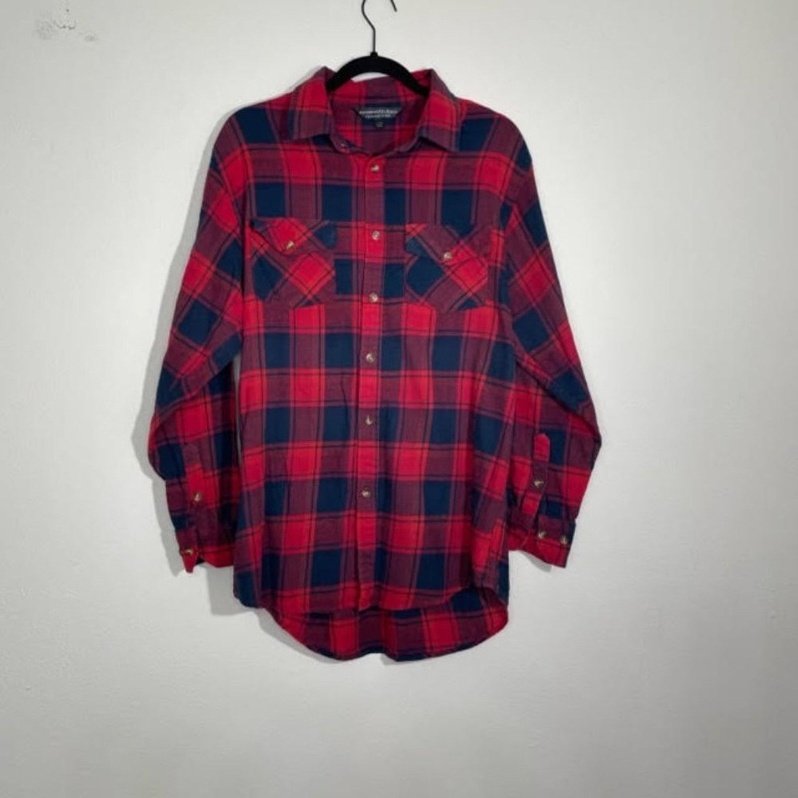 Other Alexander Del Rossa Red Plaid Flannel Shirt Size Large Size US L / EU 52-54 / 3 - 1 Thumbnail