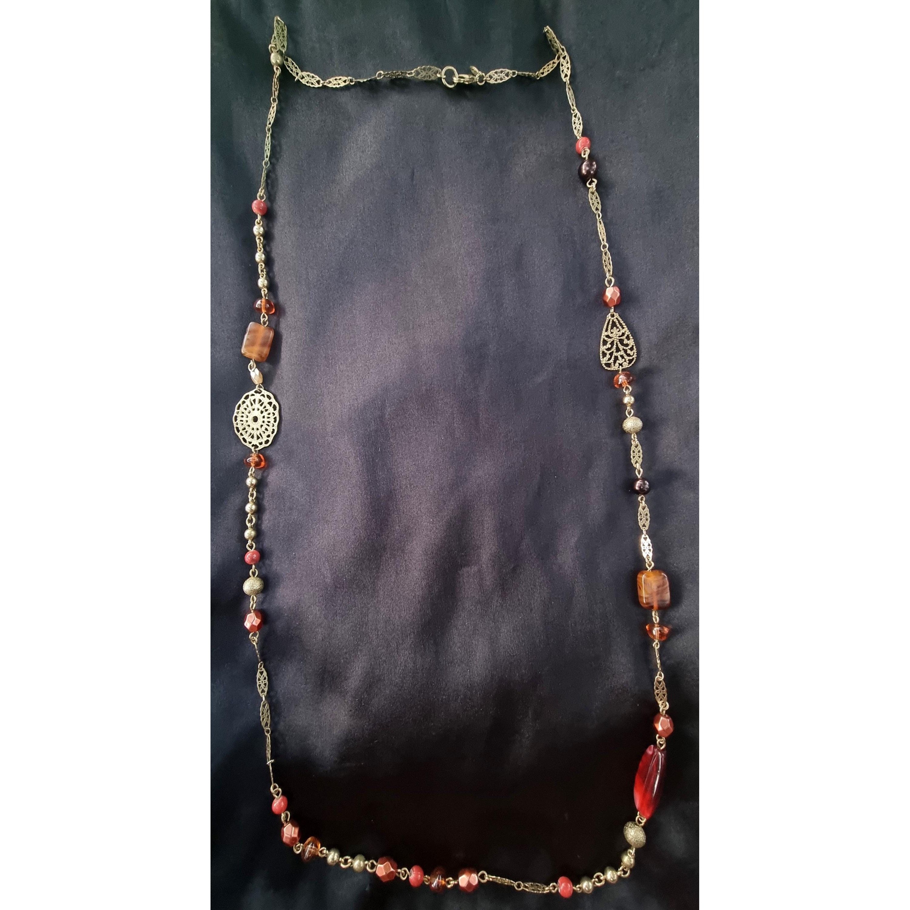 Vintage Vintage AVON Beaded Necklace Gold Tone Size ONE SIZE - 4 Thumbnail