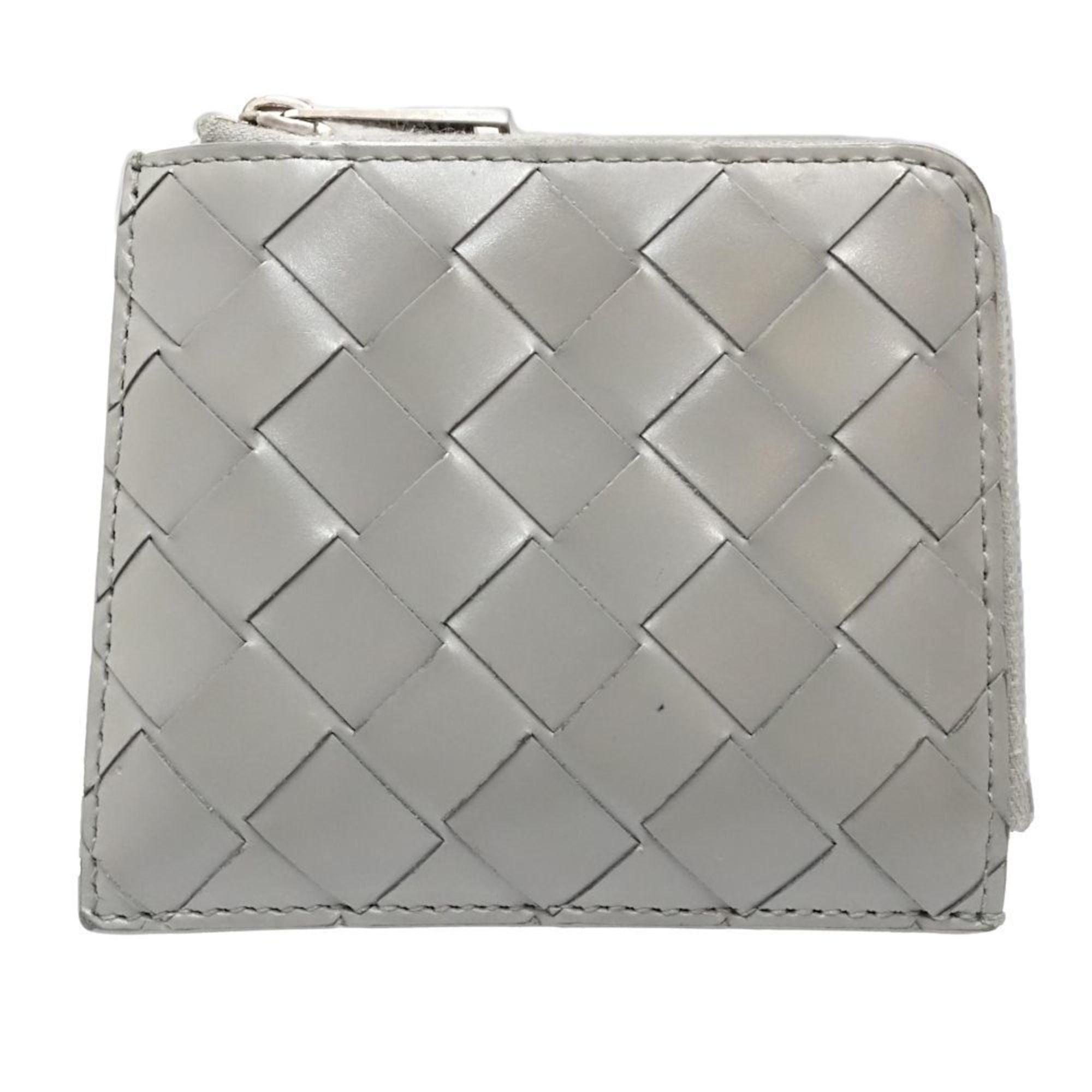 Bottega Veneta BOTTEGA VENETA Wallet/Coin Case 593216 Stamp Square Zip Around Wallet Intrecciato Women's 181911 Size ONE SIZE - 1 Thumbnail
