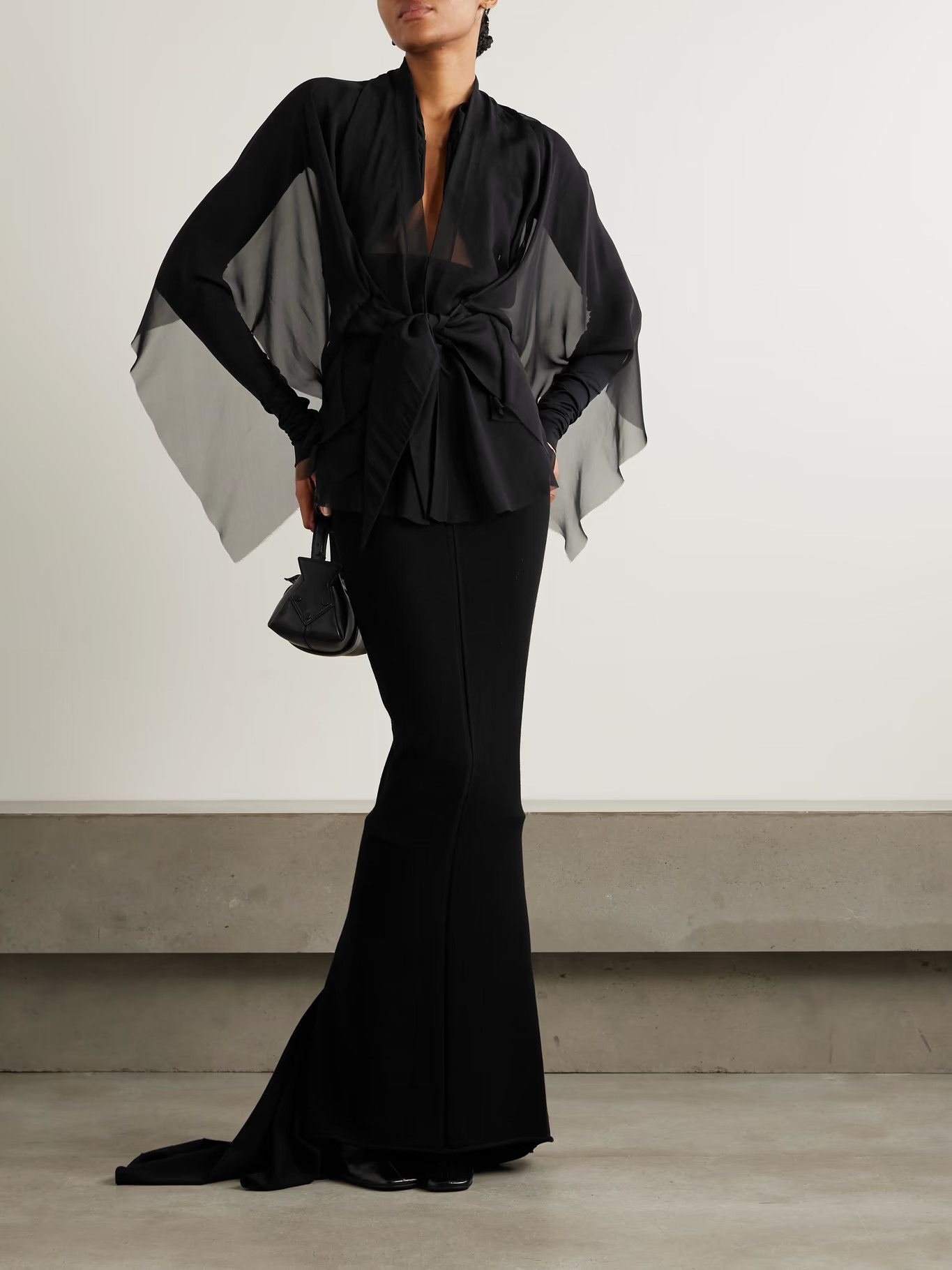 Rick Owens o1y0126 Maxi Skirt in Black Size 26" / US 2 / IT 38 - 5 Thumbnail