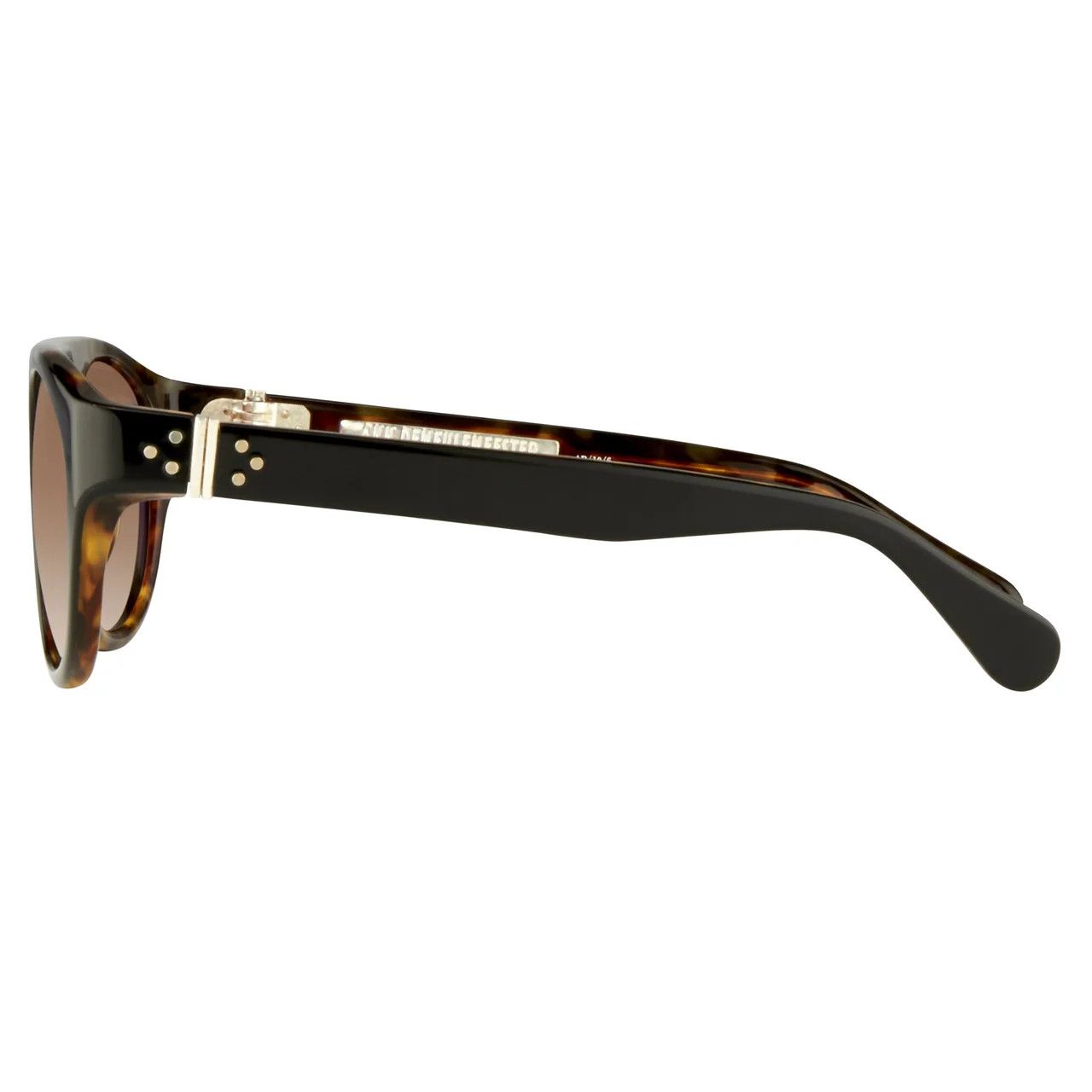 Ann Demeulemeester Ann Demeulemeester Sunglasses Flat Top Black and Brown Size ONE SIZE - 4 Thumbnail