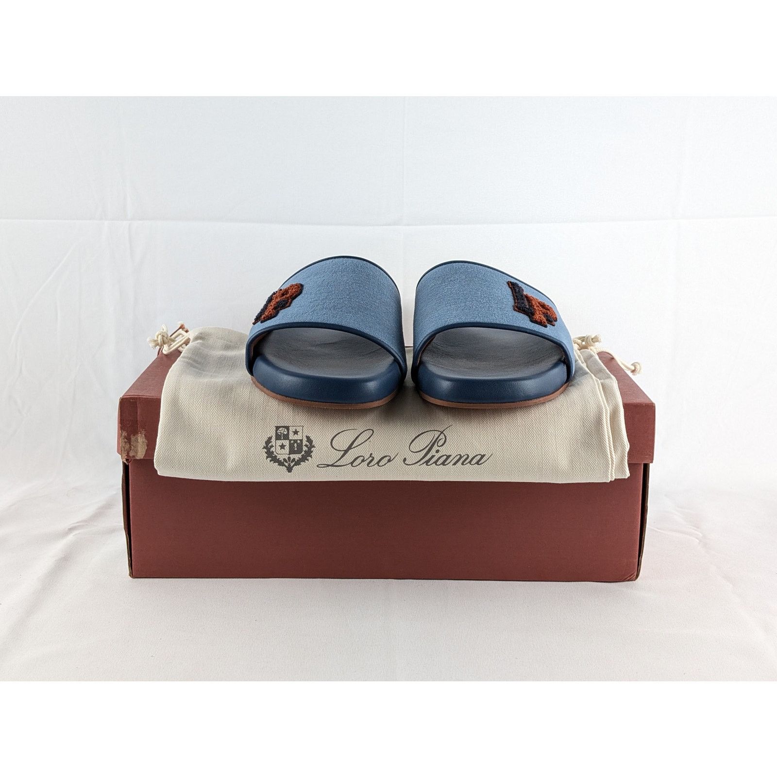 Loro Piana o1rshd1 Sea-Slide LP College Walk New York Dy in Blue Size US 10 / EU 43 - 11 Thumbnail