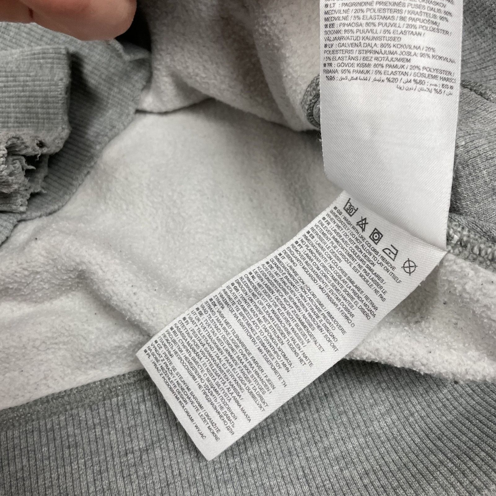 Nike × Vintage Nike Men's Heather Gray Cotton Swoosh Pullover Sweatshirt S Size US S / EU 44-46 / 1 - 11 Thumbnail