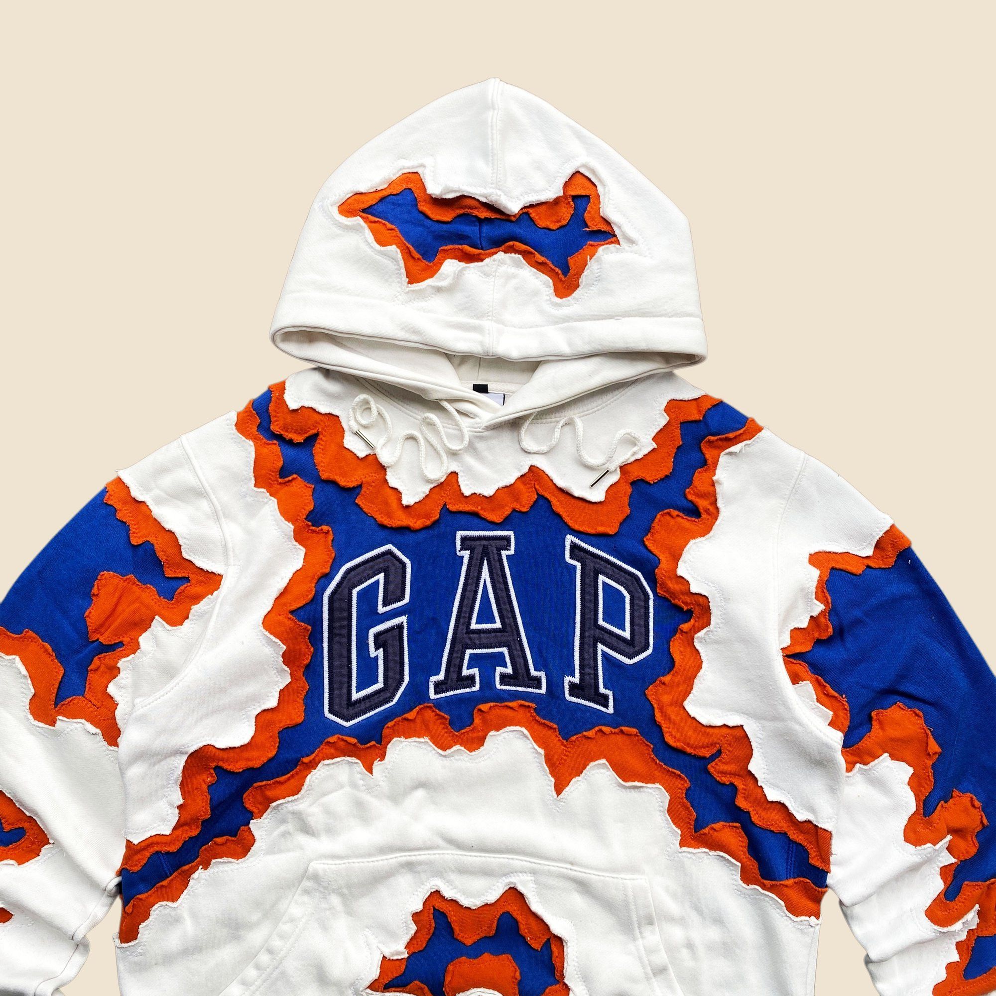 Gap 1 OF 1 REWORKED GAP CRACKY 3 LAYERED HOODIE SIZE LARGE Size US L / EU 52-54 / 3 - 3 Thumbnail