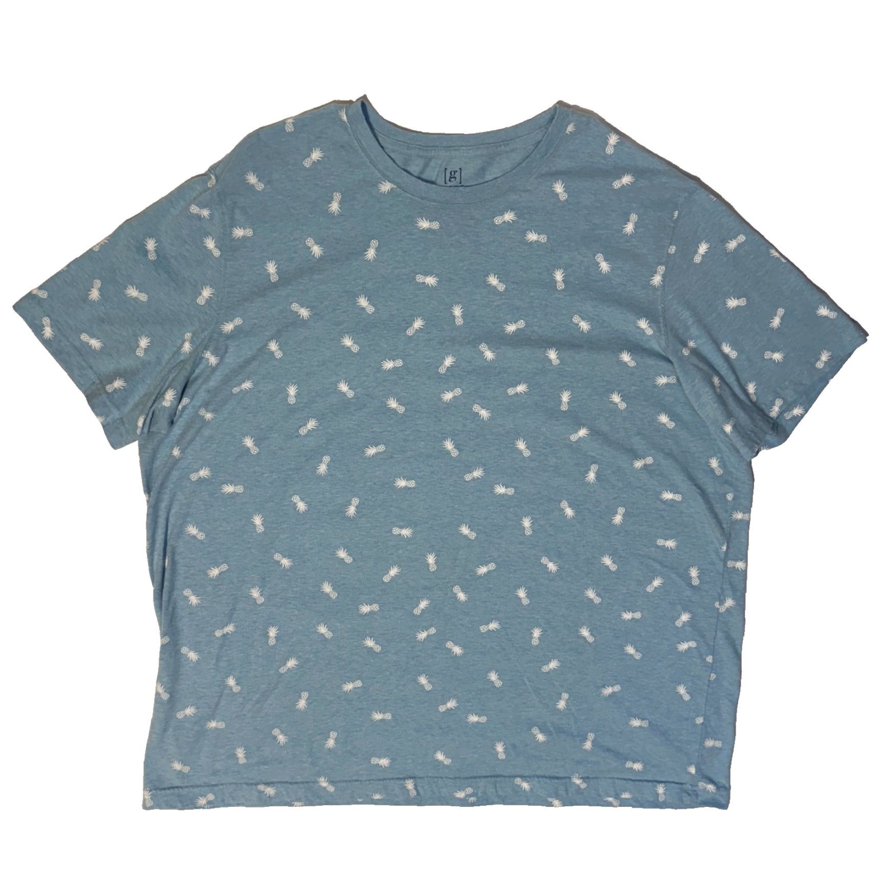 George George George Palm Tree's & Pineapple Blue & Green Graphic T-Shirt 3XL Cotton Blend Lot Size US XXL / EU 58 / 5 - 5 Thumbnail