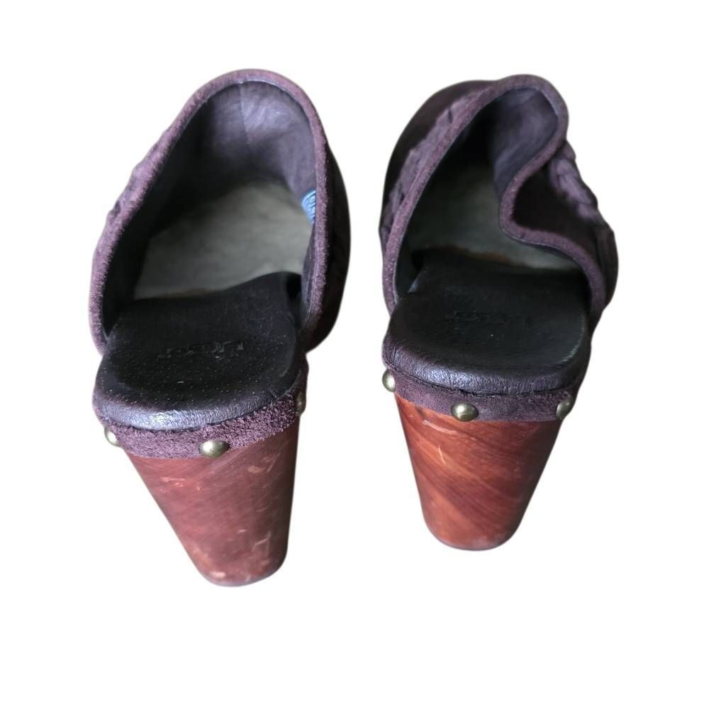 Ugg Ugg Women's Size 6 Dark Brown Suede Studded Open Back Mule H Size US 6 / IT 36 - 8 Thumbnail