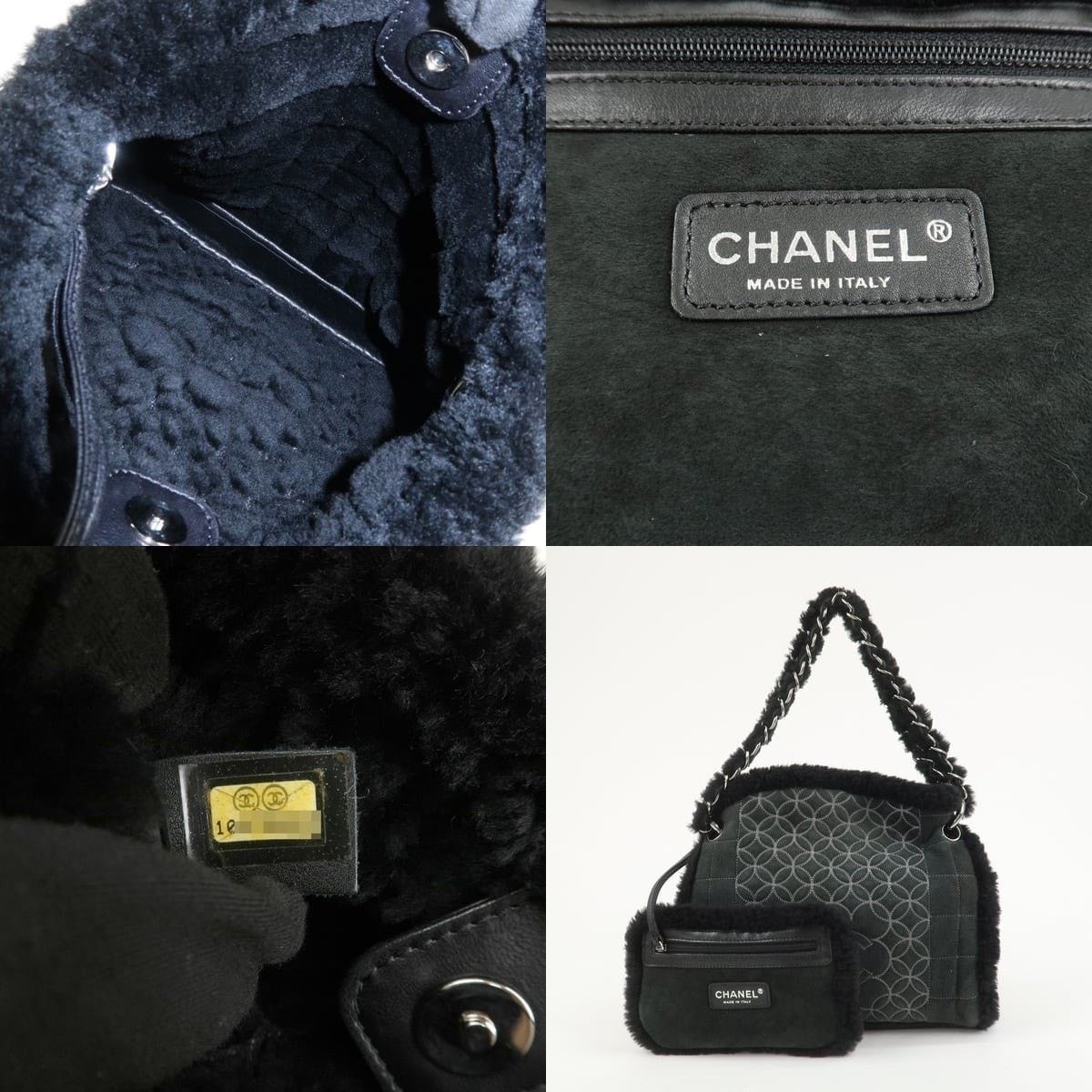 Chanel Chanel Mouton Leather Shoulder Bag Black Size ONE SIZE - 7 Thumbnail