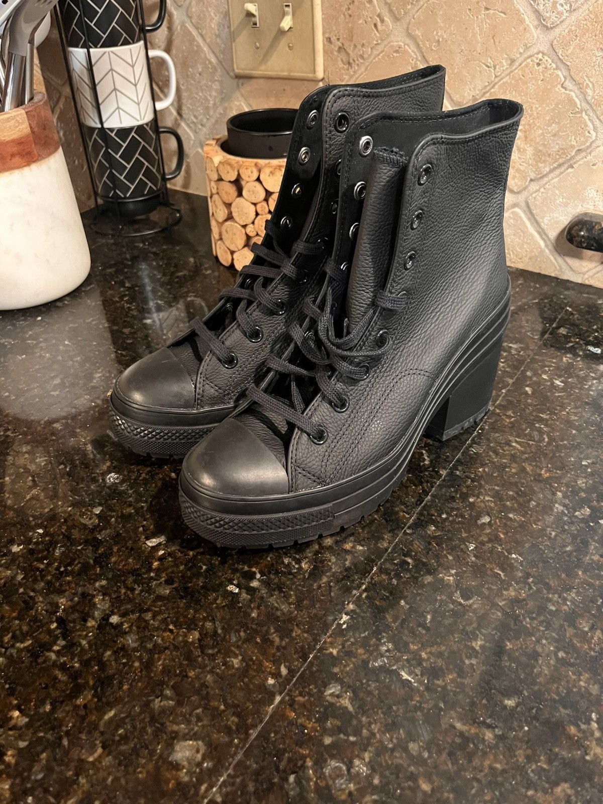 Converse Converse De Luxe High Leather Heel Size US 11.5 / IT 41.5 - 1 Thumbnail