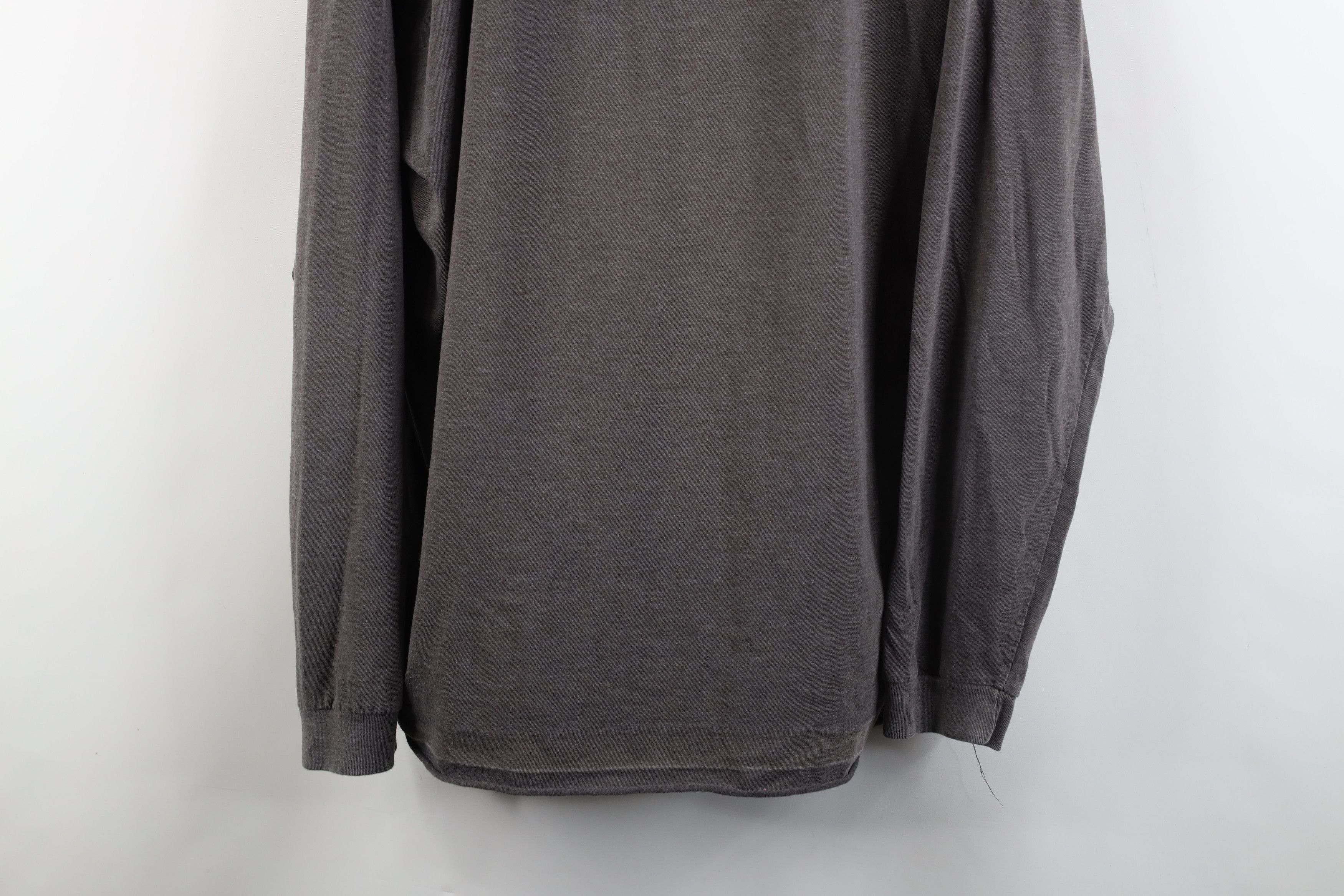 Vintage Vintage 90s Streetwear Long Sleeve Henley T-Shirt Dark Gray Size US XL / EU 56 / 4 - 3 Thumbnail