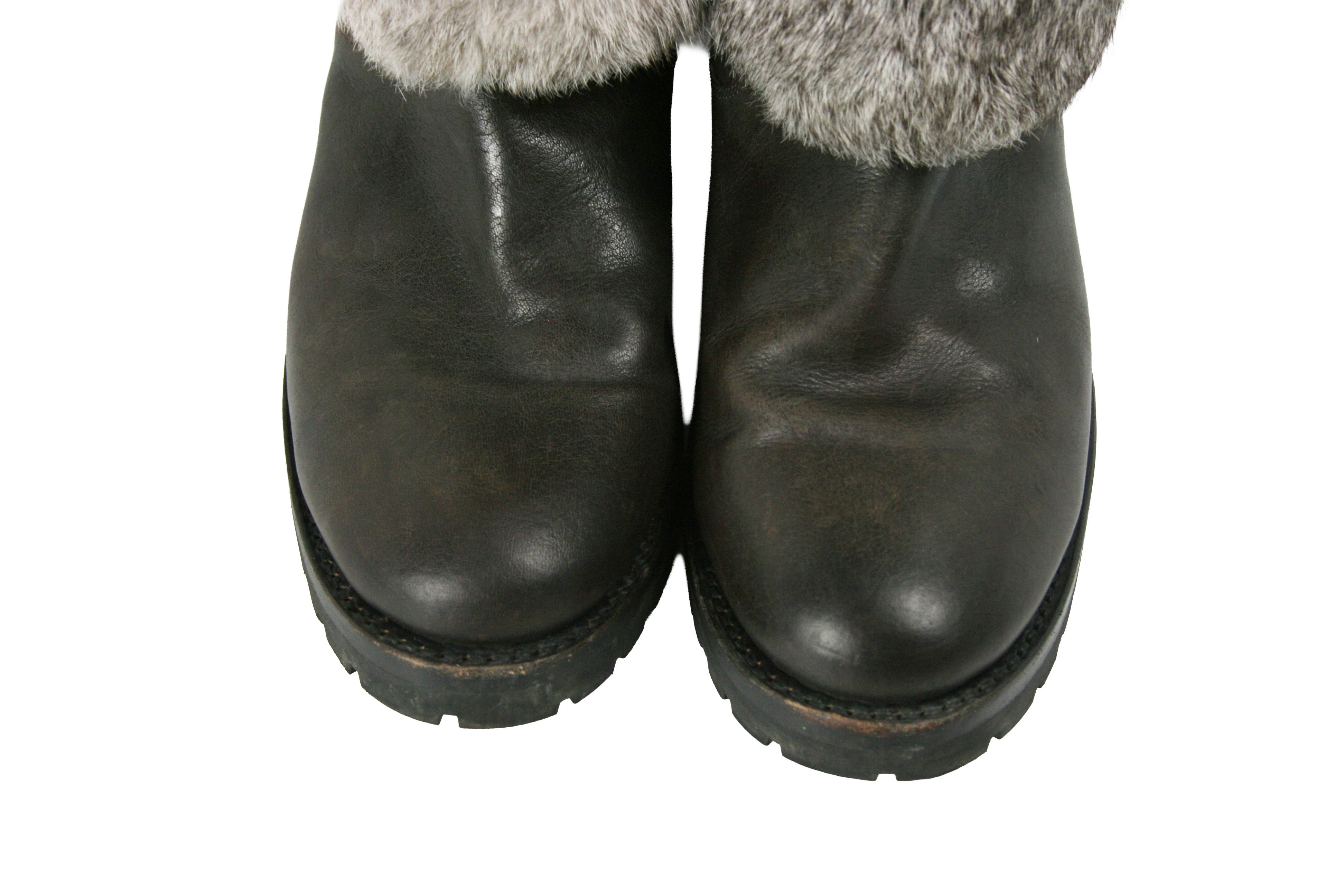 Frye Natalie Cuff Lug Fur Boots Size US 9.5 / IT 39.5 - 5 Thumbnail