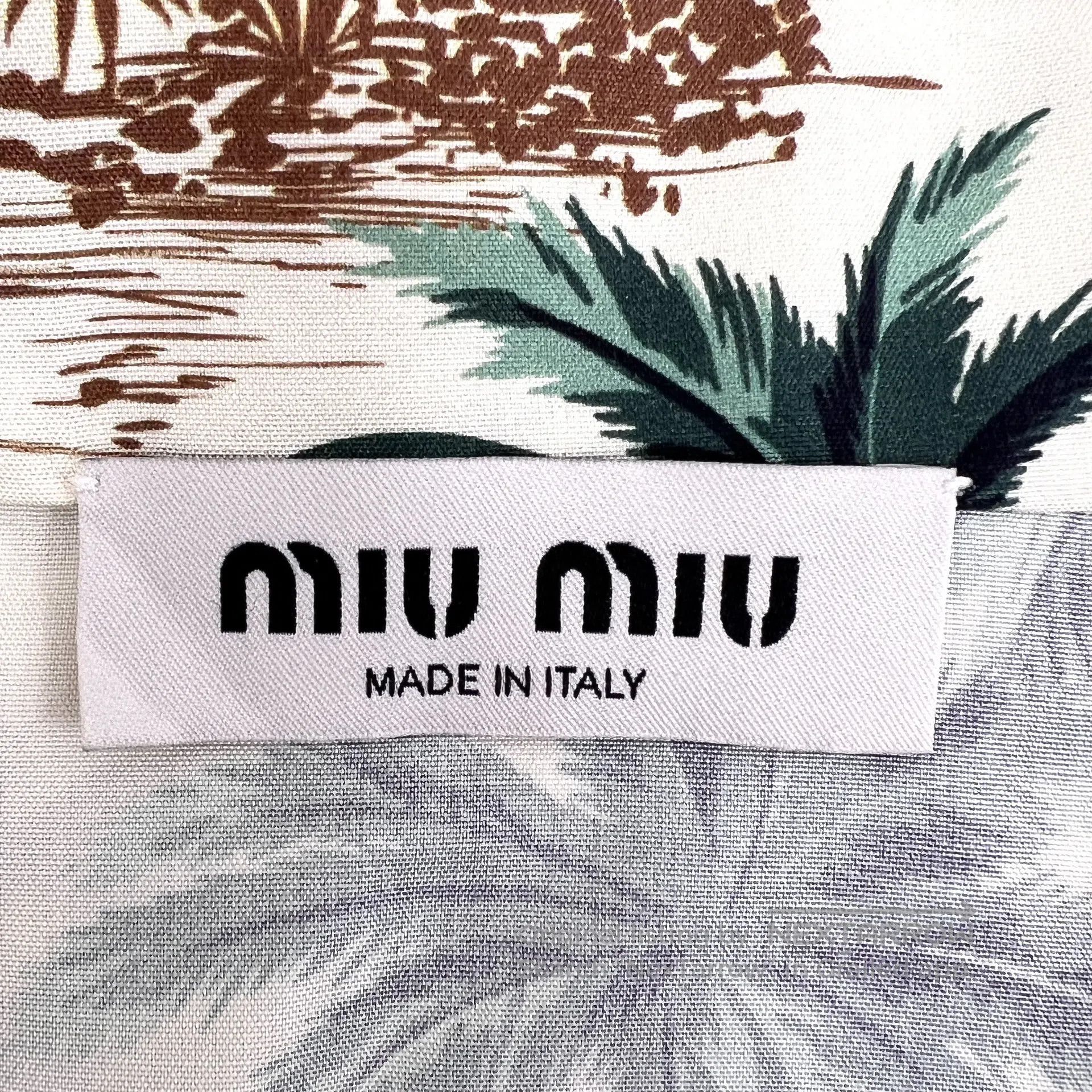 Miu Miu Miu Miu Color Blocked Palm Tree Floral Printed Silk Revers Size XS / US 0-2 / IT 36-38 - 5 Thumbnail