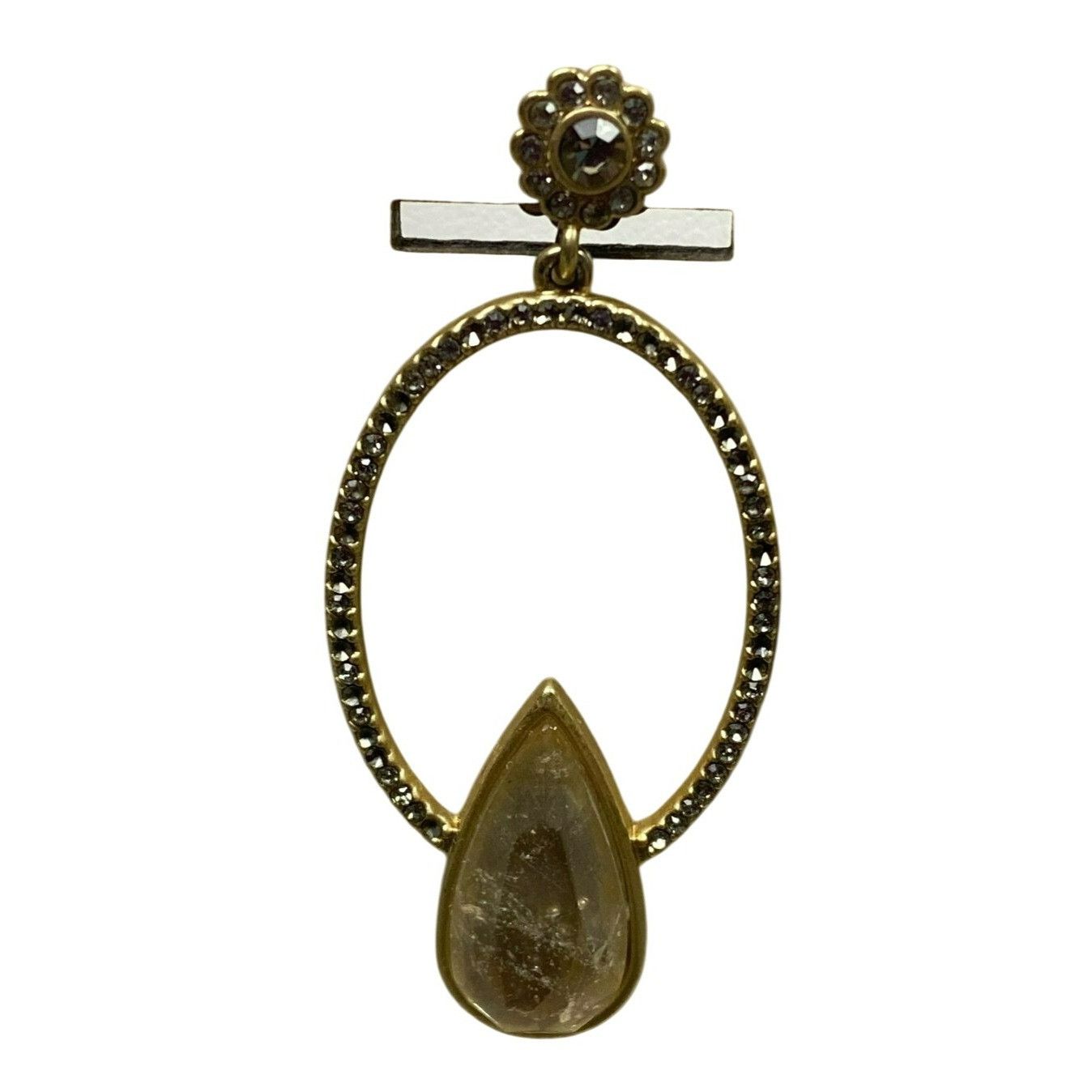 Other Signed Lia Sophia Gold tone & Rhinestone Teardrop Statement Size ONE SIZE - 3 Thumbnail