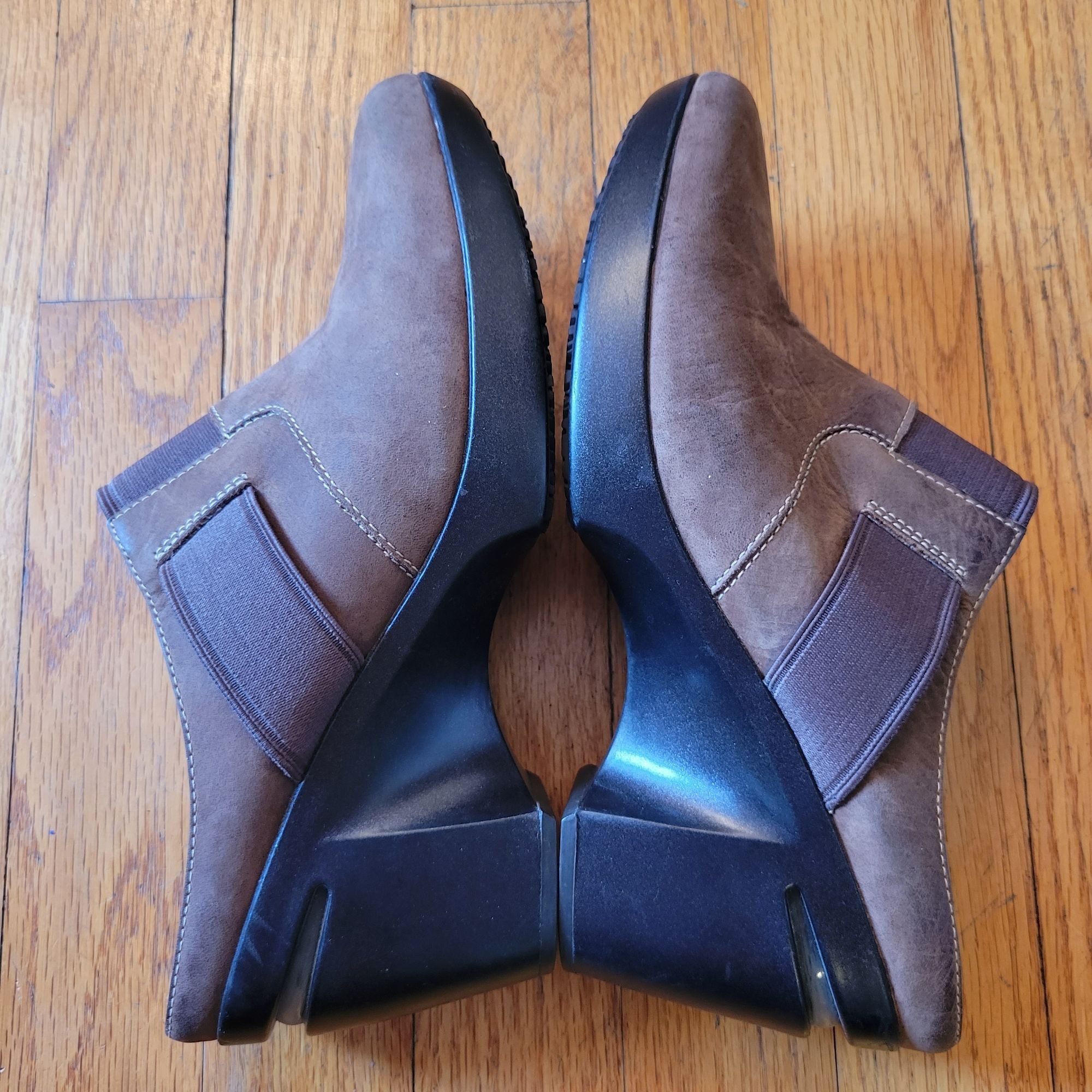 Cole Haan Cole Haan Brown Leather Wedge Shoes 8B SARA Clogs Mules Size US 8 / IT 38 - 4 Thumbnail