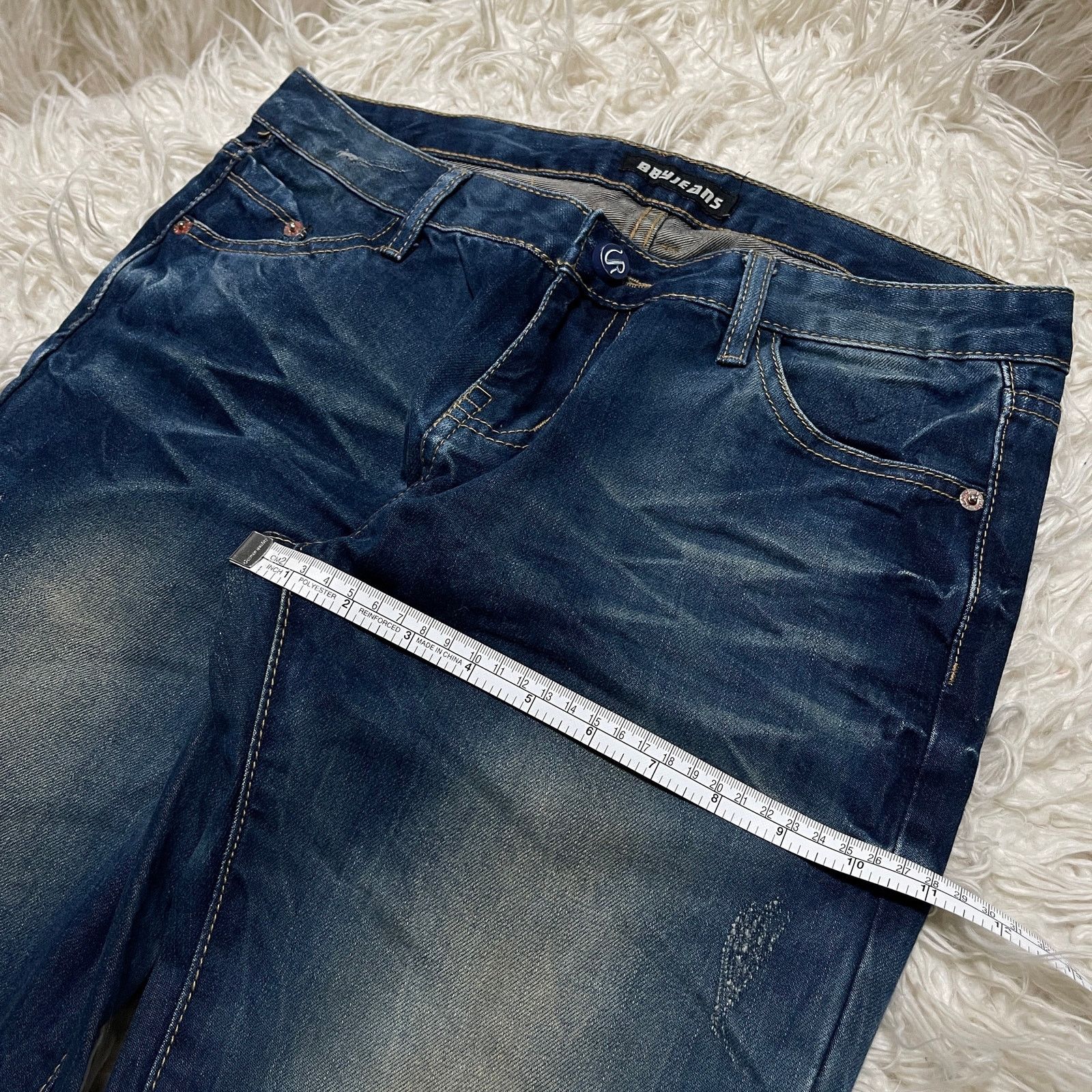 Hysteric Glamour × Japanese Brand × Vintage Vintage Japanese Brand Faded Wash Low-rise Denim Jeans Blue Size 32" / US 10 / IT 46 - 14 Thumbnail