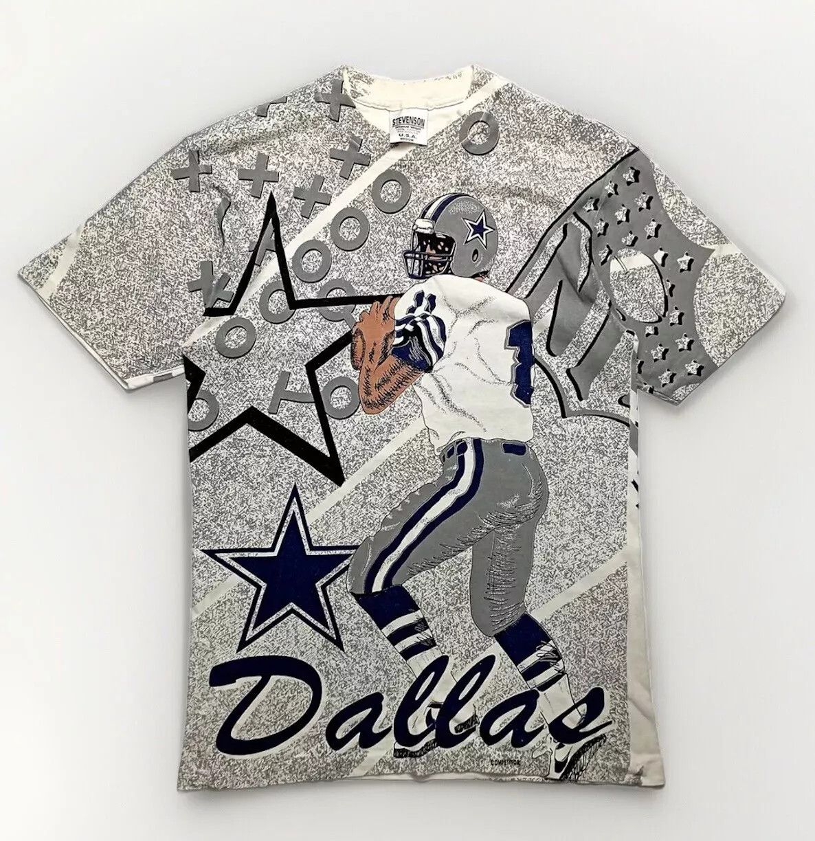 Stevenson Overall Co. Dallas Cowboys Stevenson Vintage T-Shirt Big Logo 1992–1993 Size US S / EU 44-46 / 1 - 2 Thumbnail