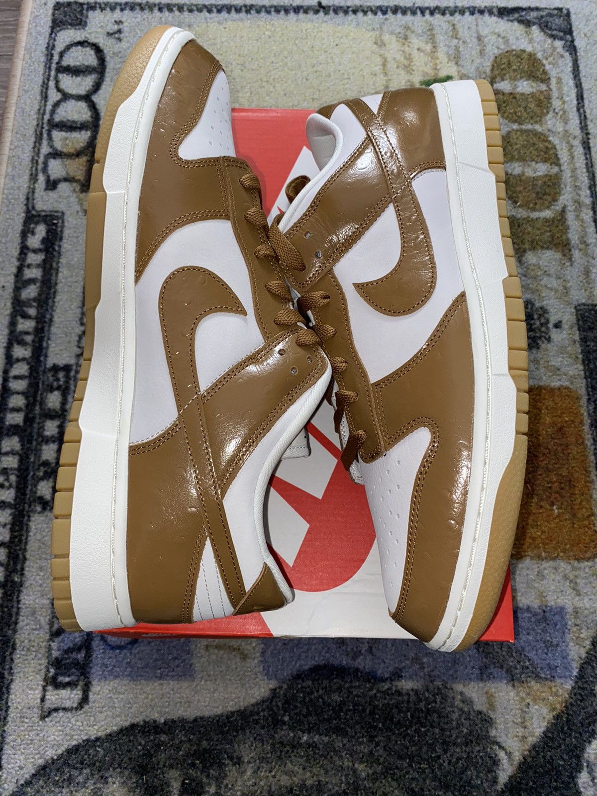 Nike Nike Dunk Low LX Ale Brown Ostrich (13 Women) Size US 11.5 / EU 44-45 - 1 Thumbnail