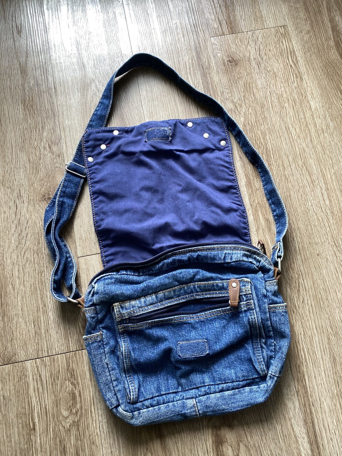 Vintage Vintage Western Blue Denim Shoulder Bag Size ONE SIZE - 4 Thumbnail