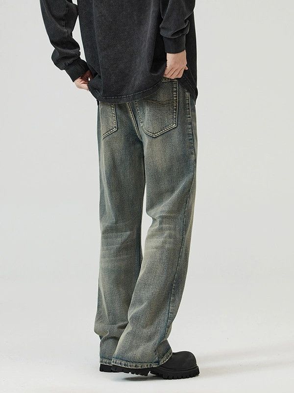 Japanese Brand Men's heavy-duty washed distressed flared jeans Size US 32 / EU 48 - 4 Thumbnail