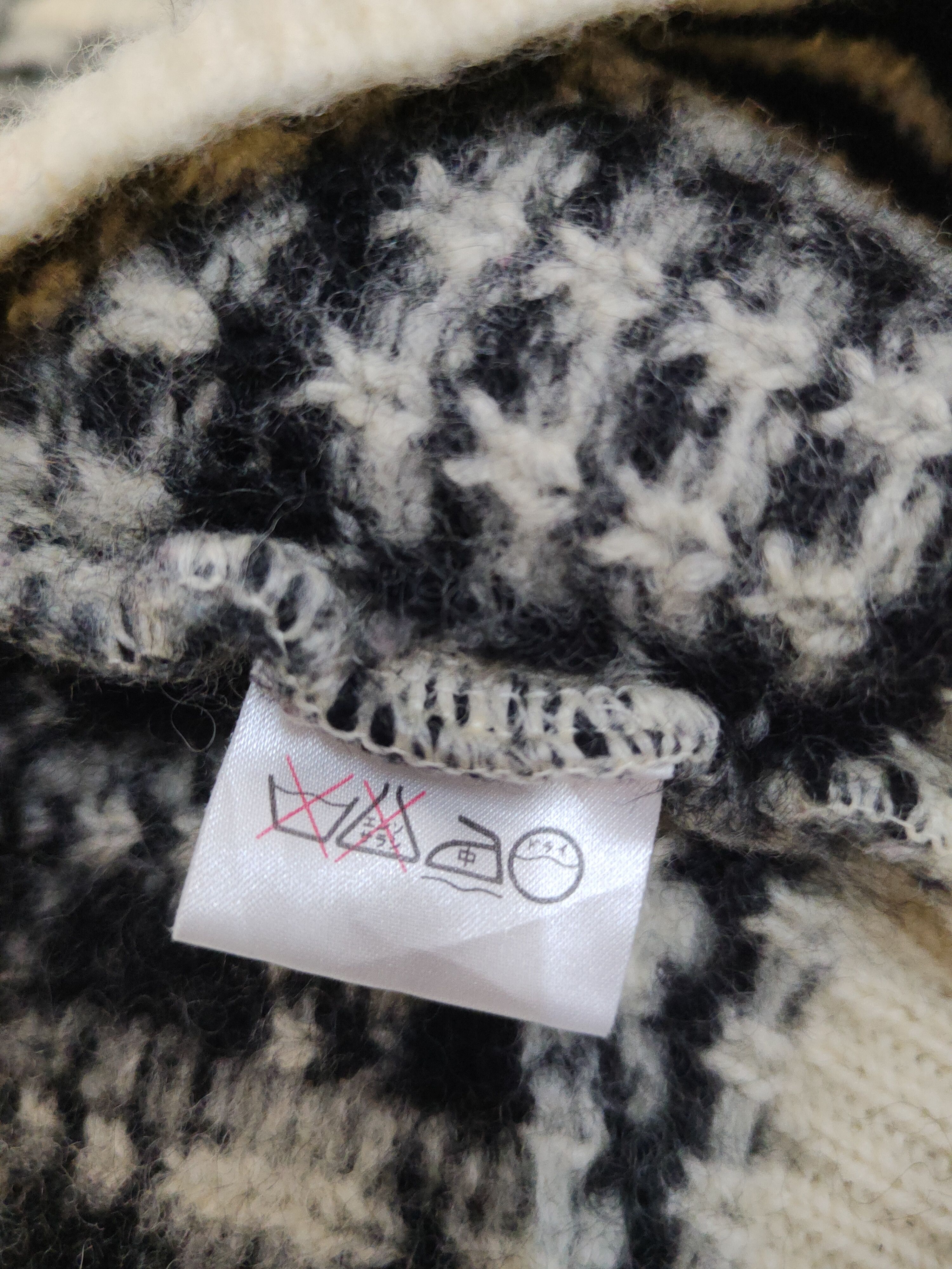 Homespun Knitwear × Japanese Brand × Vintage Ixi:z Black Cream Knitwear Sweatshirts #W1282 Size XS / US 0-2 / IT 36-38 - 10 Thumbnail