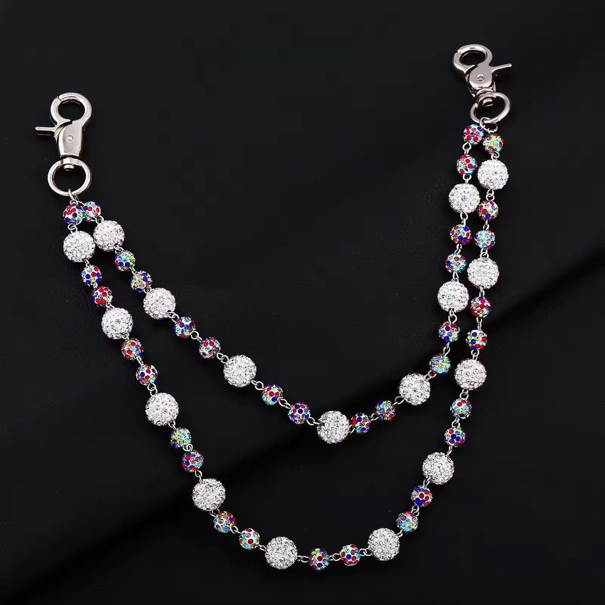 Jewelry Colorful Beaded Chain Keychain / Bag Strap Size ONE SIZE - 2 Thumbnail