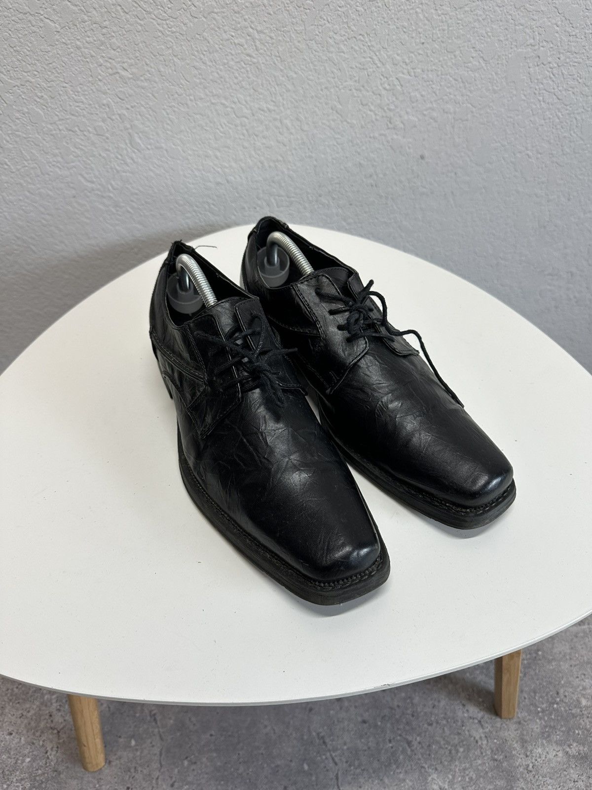 Japanese Brand VTG Black Leather Lace Up Boots Carol Christian Poell Style Size US 11 / EU 44 - 3 Thumbnail