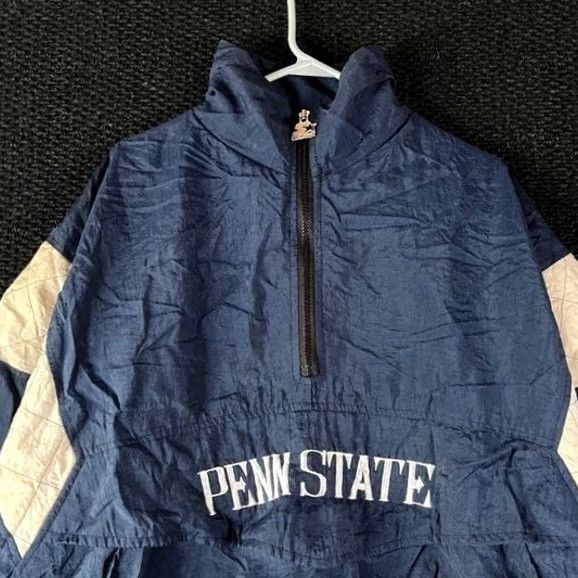 Starter VINTAGE Starter Penn State Nittany Lions 1/4 Zip Pullover Jacket Blue Men XL Sweatshirt Windbreaker JACKET Size US XL / EU 56 / 4 - 2 Thumbnail