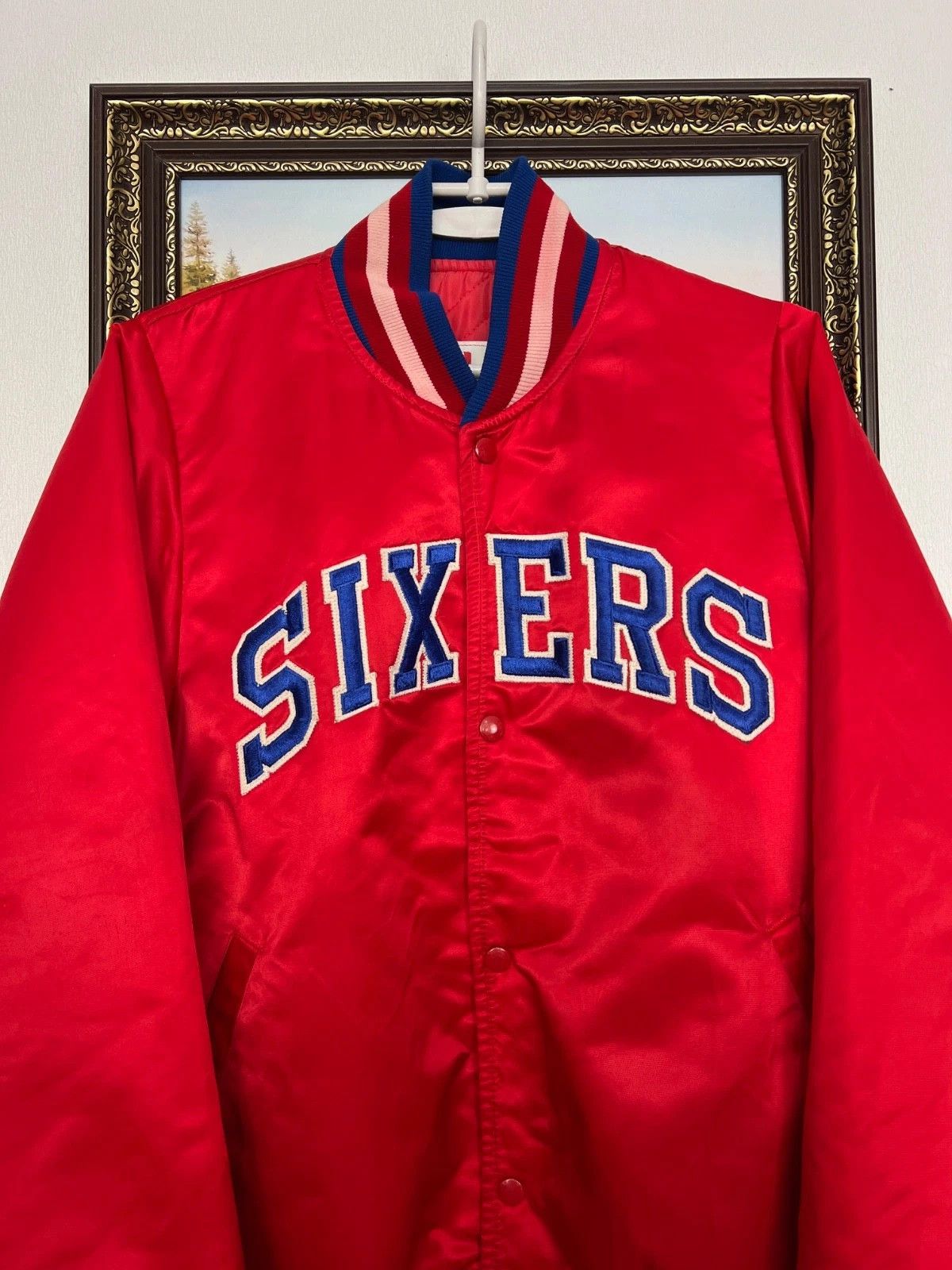 Starter Vintage Starter Philadelphia 76ers Bomber Jacket NBA Sixers Size US XL / EU 56 / 4 - 2 Thumbnail