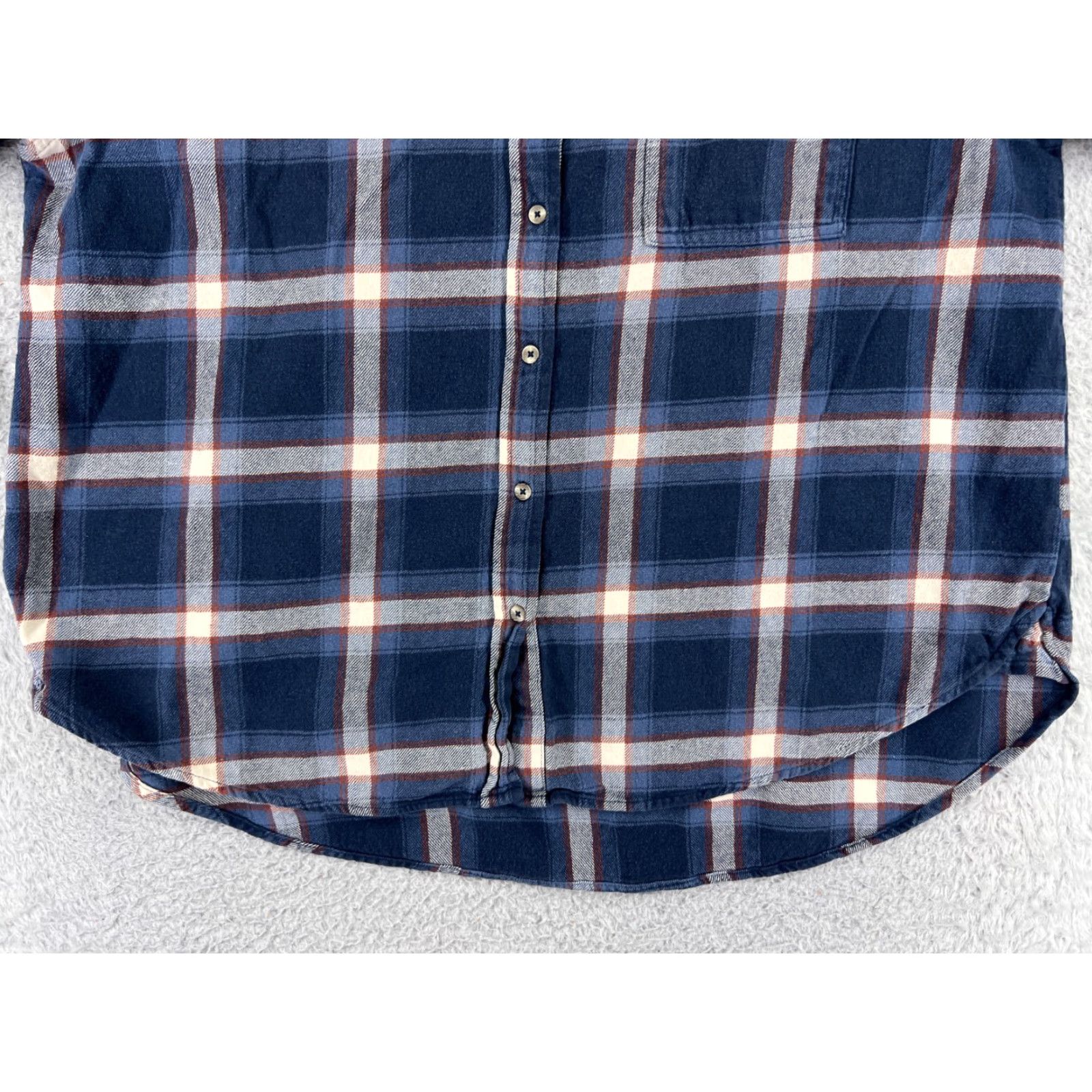Wrangler Wrangler Shirt Womens Large Blue Plaid Flannel Button-Up Cotton Size L / US 10 / IT 46 - 7 Thumbnail
