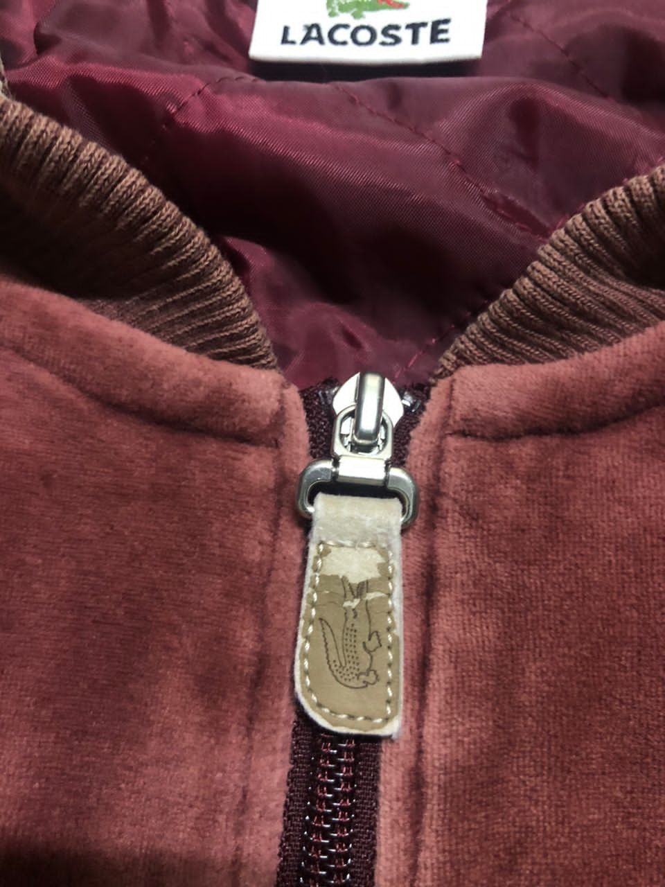 Lacoste Lacoste Velvet Sweater Zipper Jacket Sunfaded Distressed Size US L / EU 52-54 / 3 - 12 Thumbnail