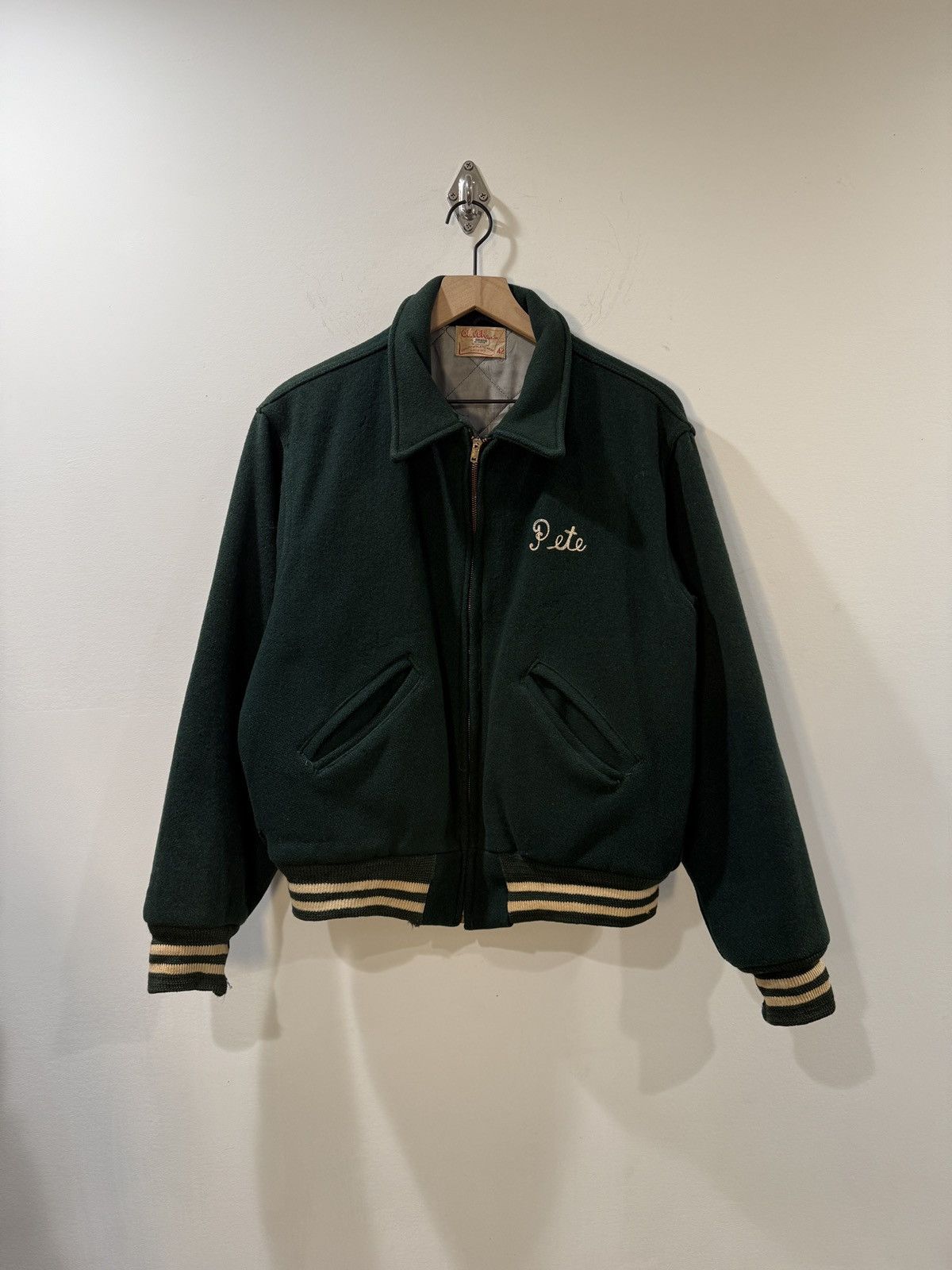 Vintage Vintage Oliver Sports Chainstitch Wool Varsity Jacket Size US M / EU 48-50 / 2 - 1 Thumbnail