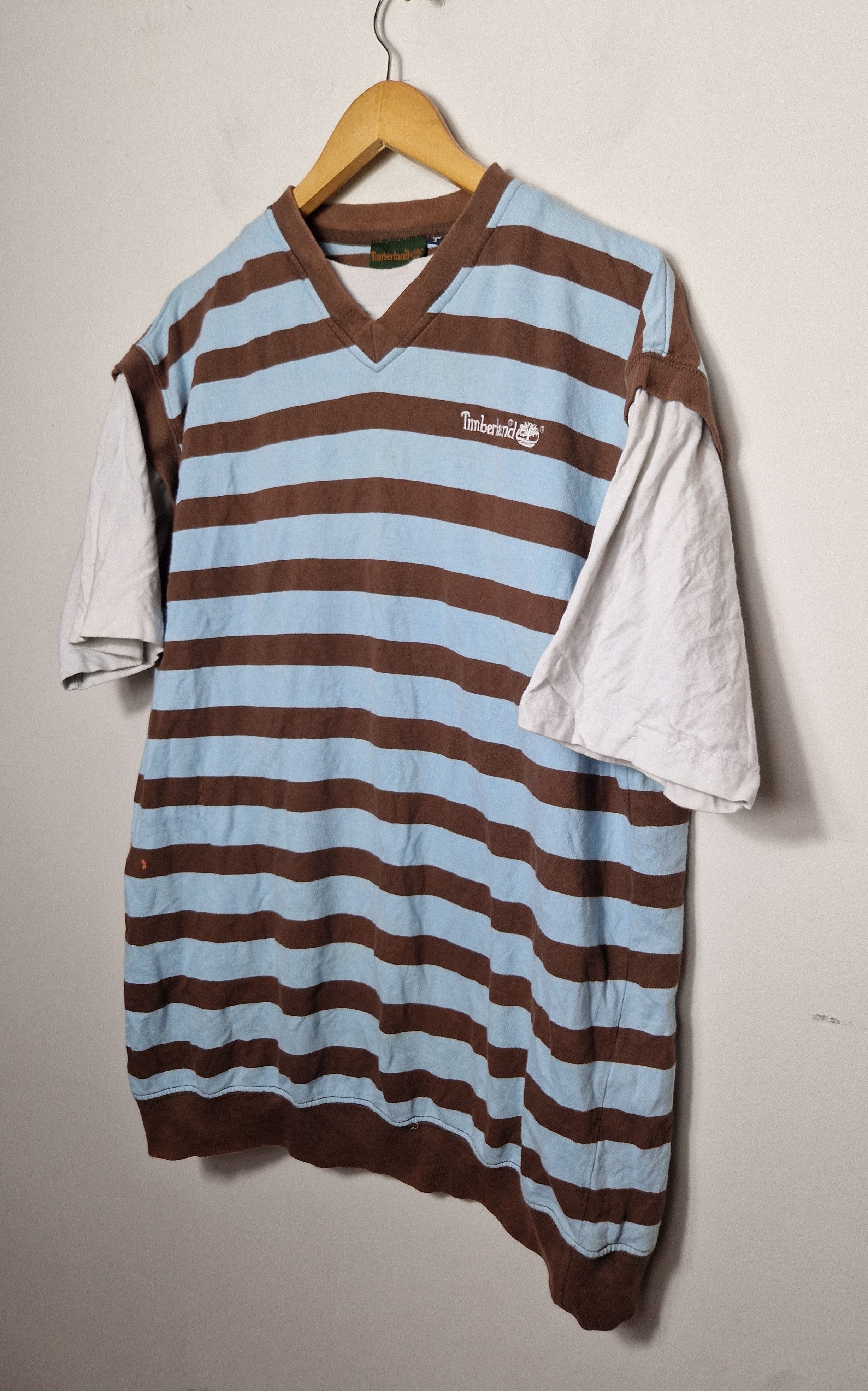 Timberland × Vintage Timberland vintage stripped vest t-shirt skate y2k Size US XL / EU 56 / 4 - 2 Thumbnail