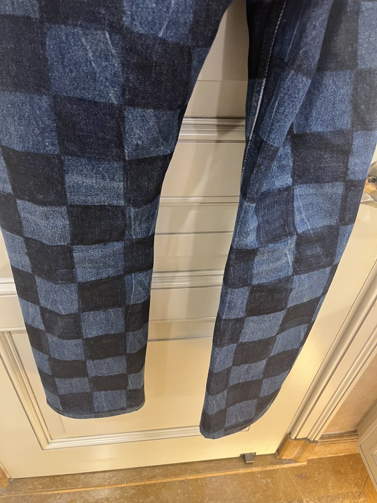 Balenciaga Checkerboard Paris Fit Sharpie Ombre Jeans Size US 30 / EU 46 - 15 Thumbnail