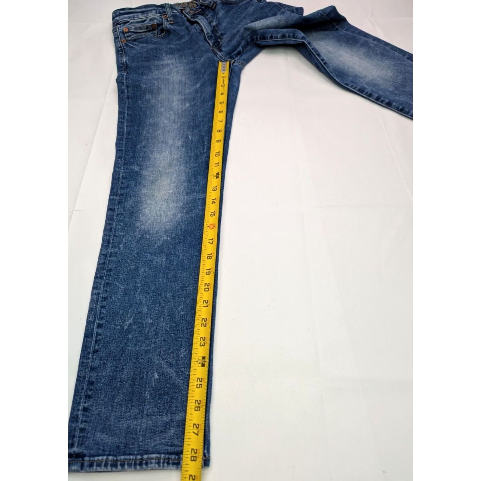 American Eagle Outfitters American Eagle Outfitters Jeans Men 29x28.5 Slim Straight Distress Extreme Flex Blue Denim 5-Pocket Regular Rise Low 8-10 in Vintage No Size US 29 - 2 Thumbnail