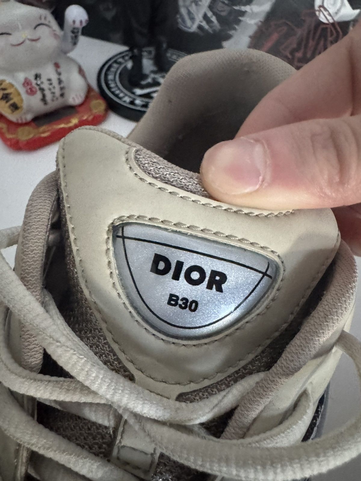 Dior Dior B30 Reflective CD Logo Beige Sneakers luxury designer Size US 10 / EU 43 - 14 Thumbnail
