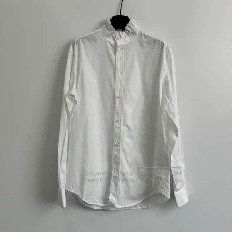 Celine CELINE size 39 French Collar White Poplin Shirt Size US M / EU 48-50 / 2 - 1 Thumbnail