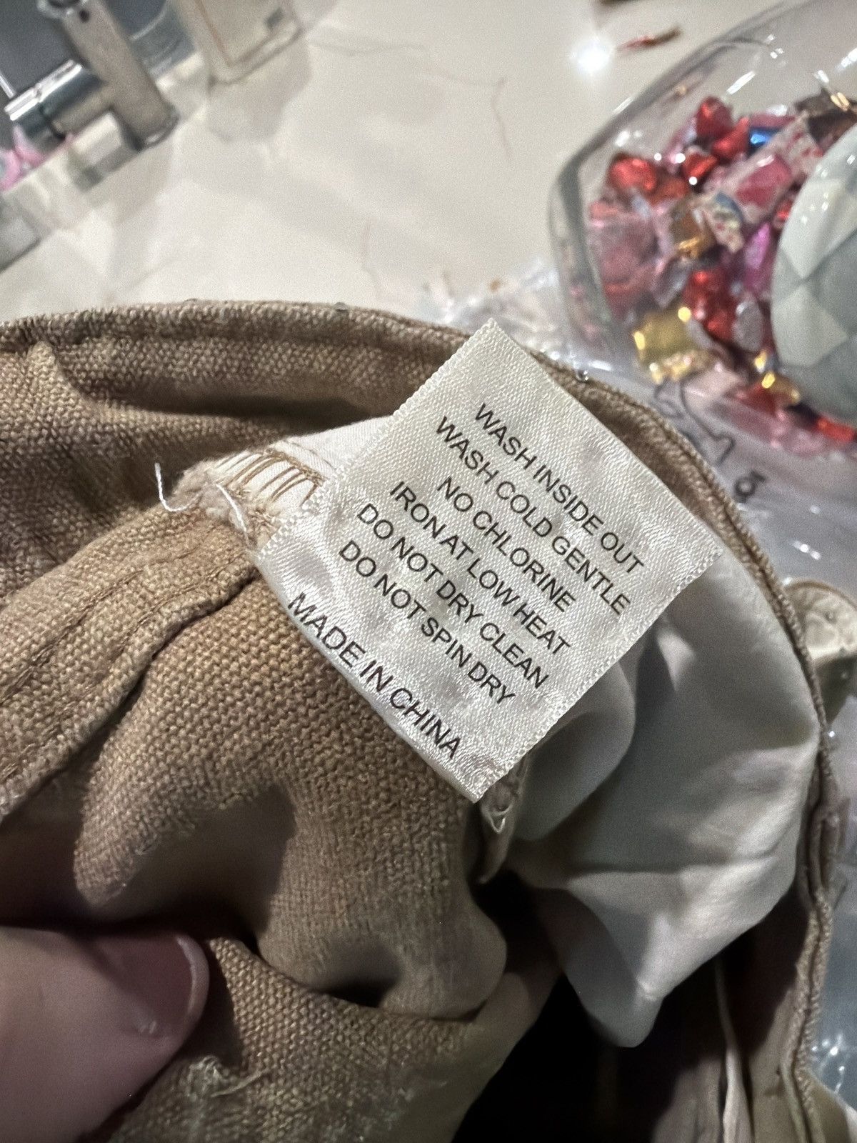 Vale Vale Forever Sand Storm Rhinestone Jorts – Tan 34 New Size US 34 / EU 50 - 8 Thumbnail