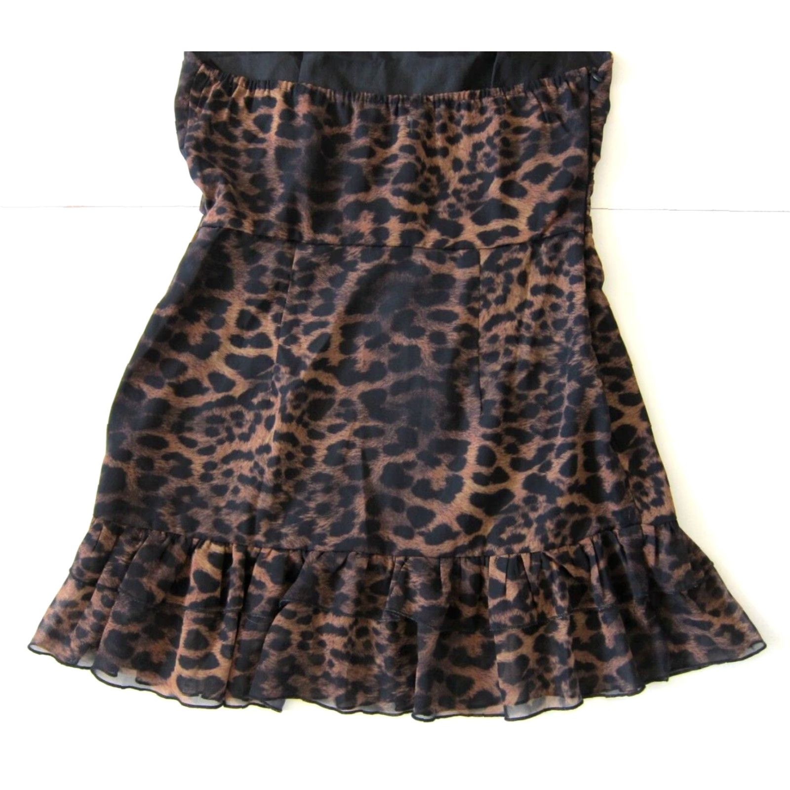 PrettyLittleThing PRETTYLITTLETHING Brown Leopard Woven Halter Neck Bodycon Dress 10 NWT Women 10 Brown Leopard Animal Print Halter Dress Size L / US 10 / IT 46 - 6 Thumbnail
