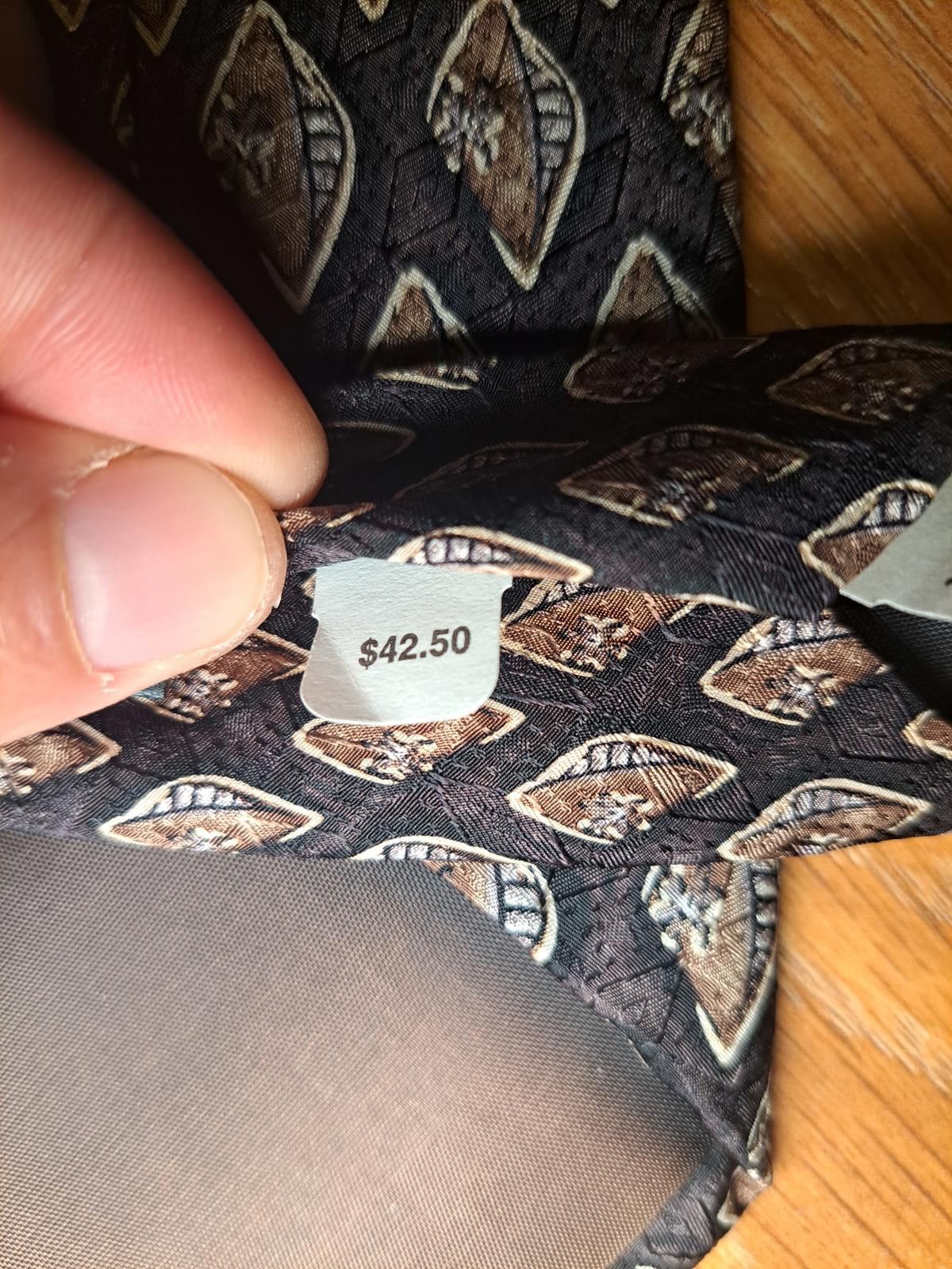 Other NEW VINTAGE JZ Richards 100% Silk Tie Brown Extra Long Size ONE SIZE - 3 Thumbnail