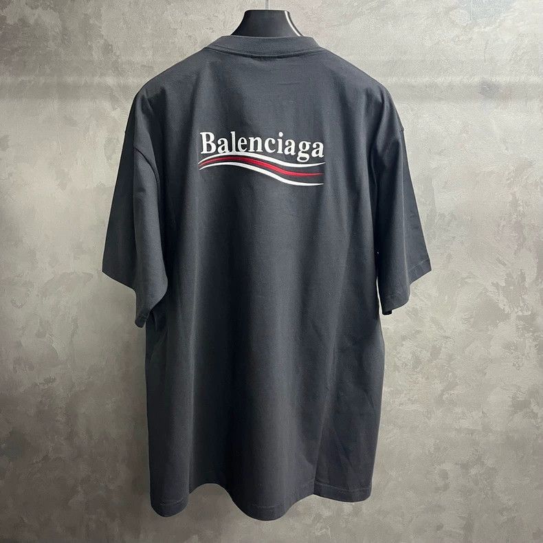 Balenciaga Balenciaga Black Grey Logo Short Sleeve T-Shirt-2506 Size US L / EU 52-54 / 3 - 5 Thumbnail