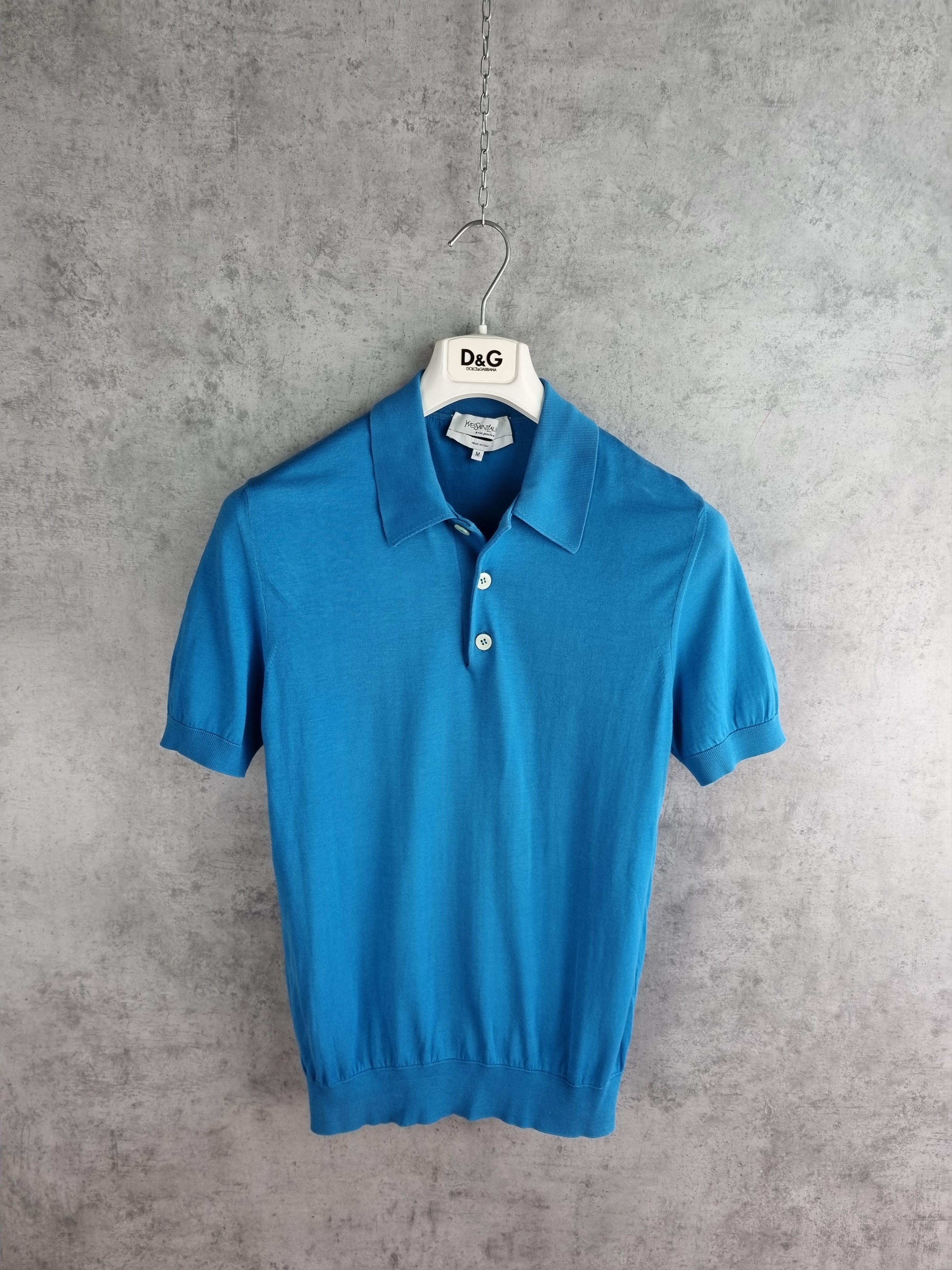 Vintage × Yves Saint Laurent 90s Yves Saint Laurent Pour Homme Vintage Polo Tee Shirt Size US M / EU 48-50 / 2 - 3 Thumbnail