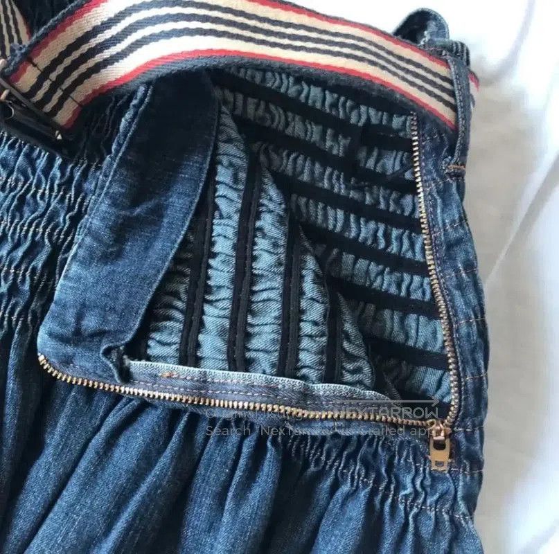Burberry Burberry Blue Cotton Midi Skirt for Women. Size 31" - 5 Thumbnail
