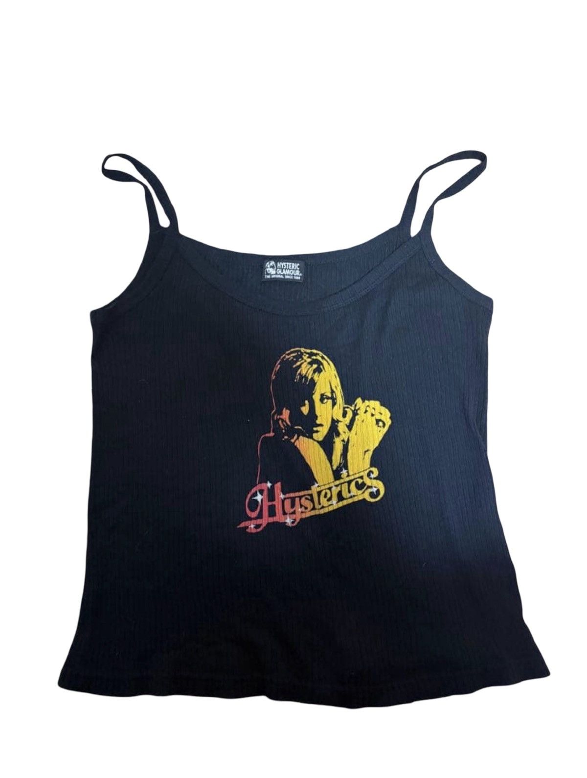 Hysteric Glamour Hysteric Glamour "Hysterics" Graphic Ribbed Camisole - Black Size ONE SIZE - 1 Thumbnail
